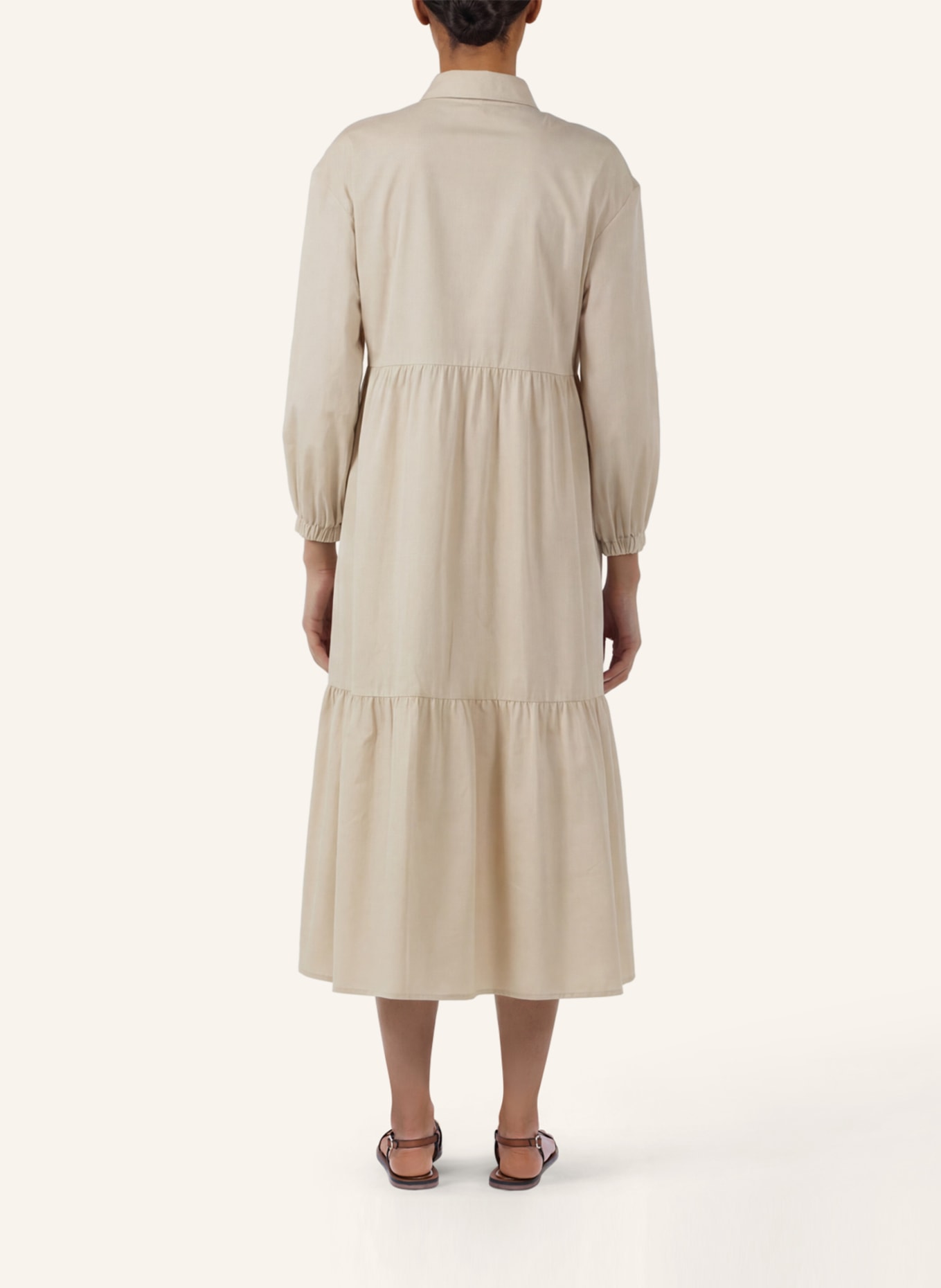 APART Midi Kleid: BEIGE