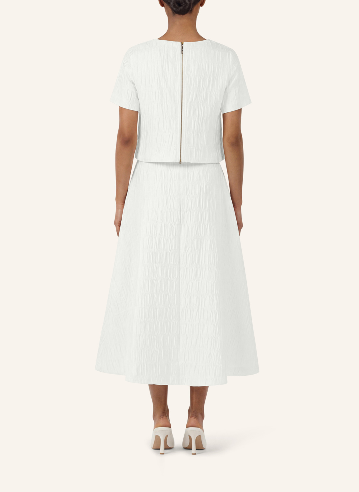 APART Midi Jacquardrock: CREME