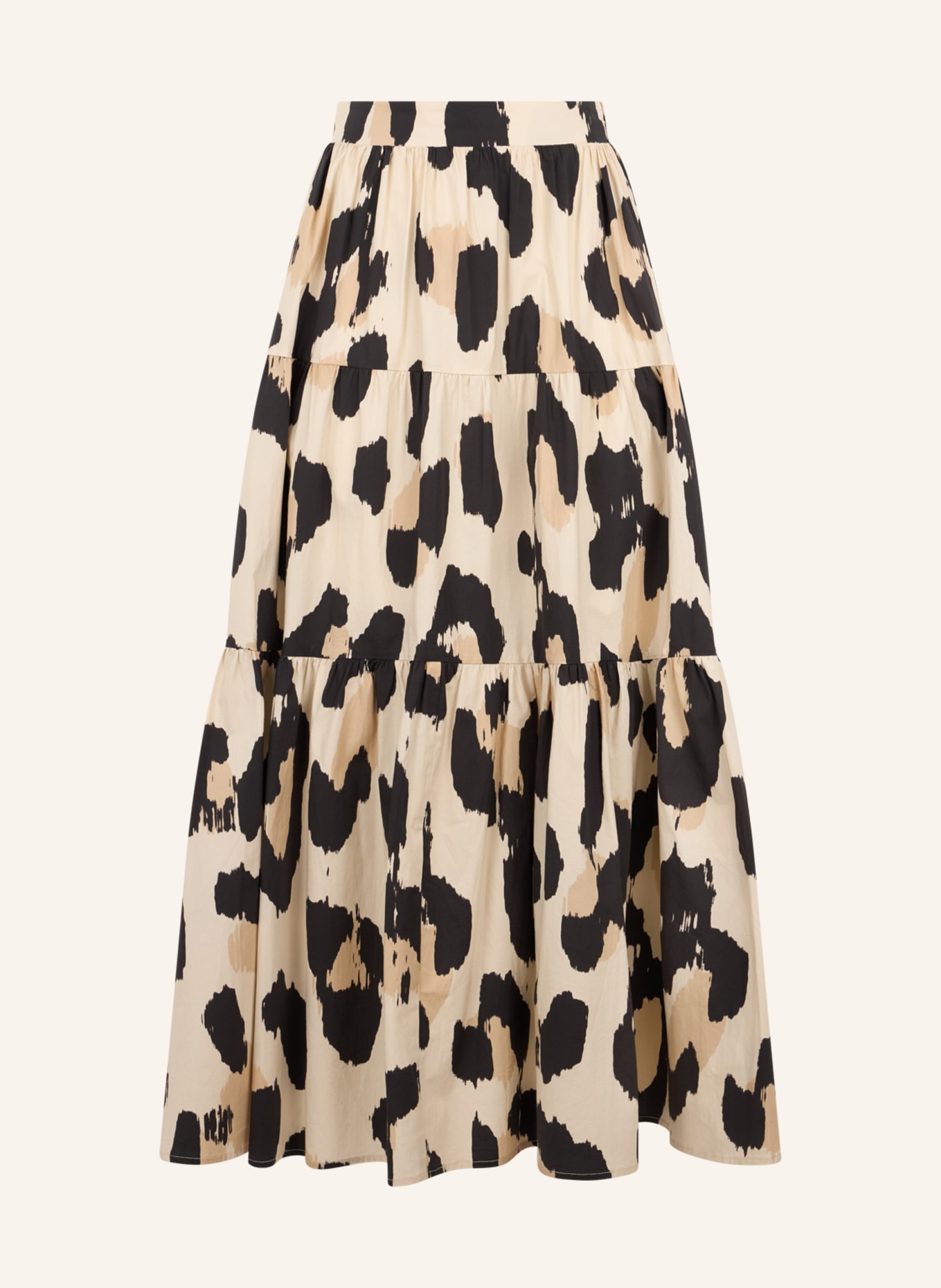 APART Maxi Rock: BEIGE/ SCHWARZ/ DUNKELGRÜN