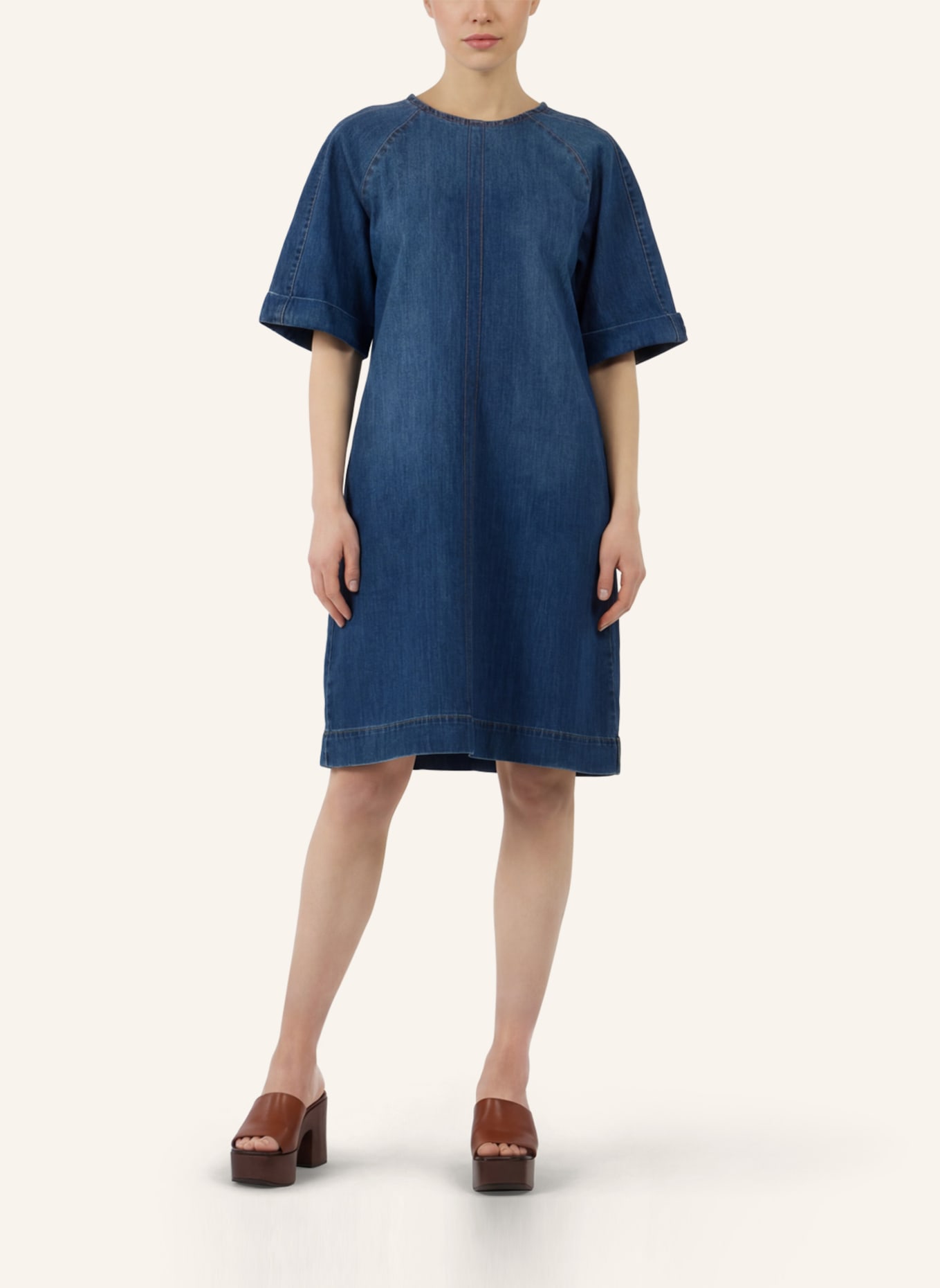 APART Jeanskleid: HELLBLAU