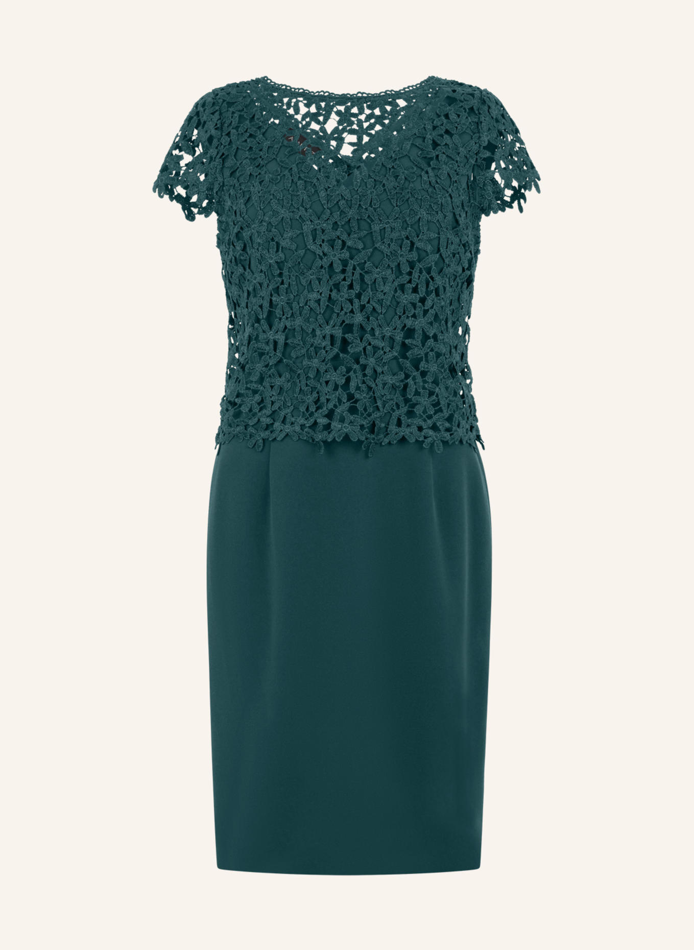 APART Etuikleid mit Spitzenjäckchen: DUNKELGRÜN
