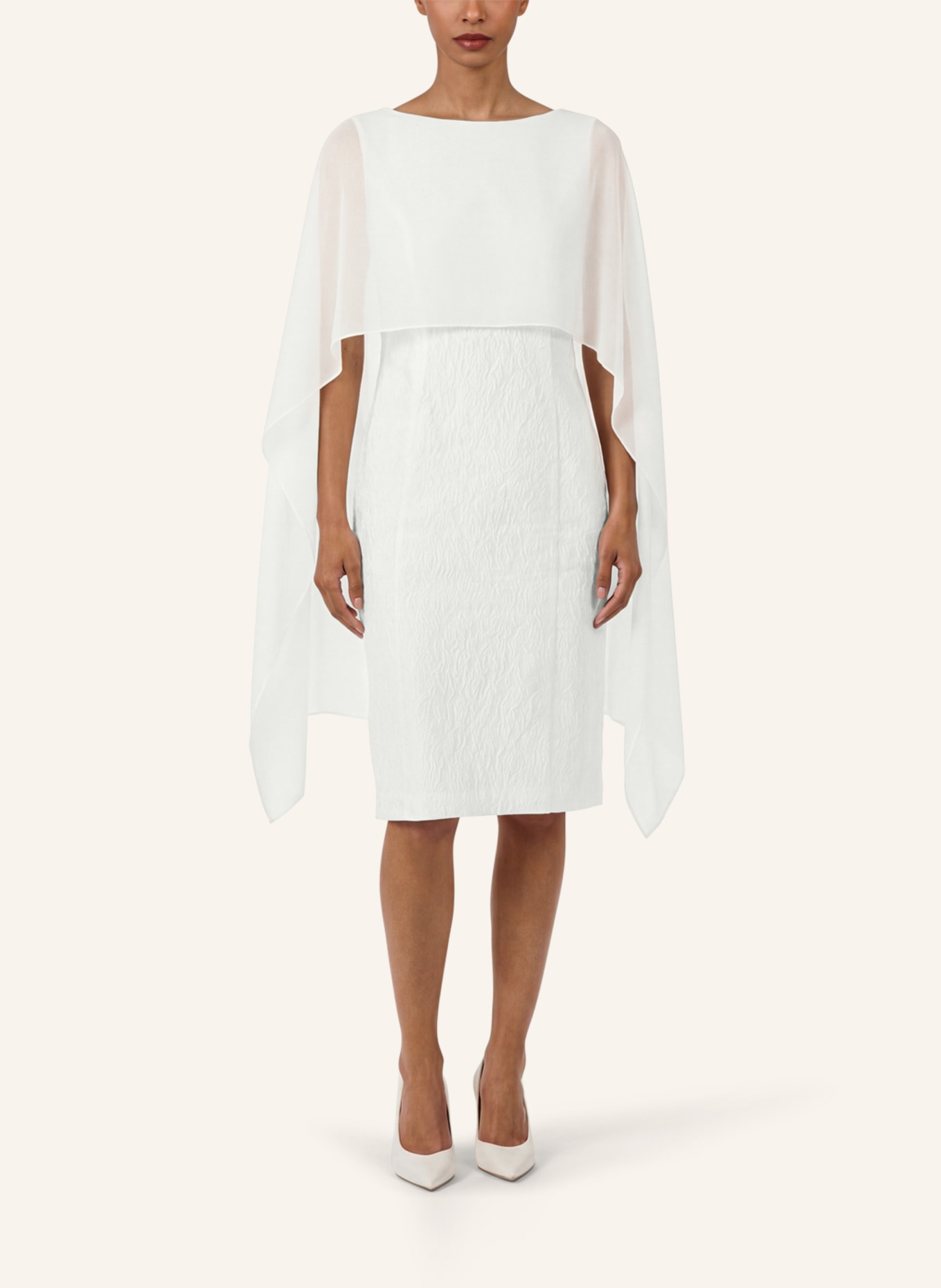 APART Kleid mit Cape: CREME