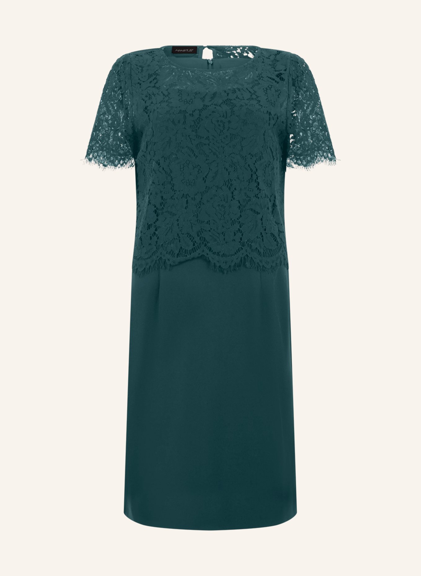 APART Etuikleid mit Spitzenjäckchen: DUNKELGRÜN
