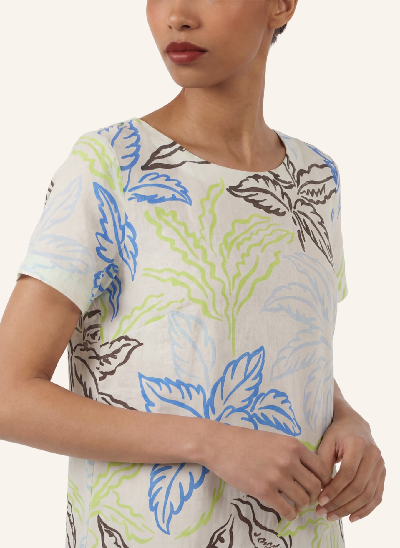 APART Jerseykleid: CREME/ NUDE