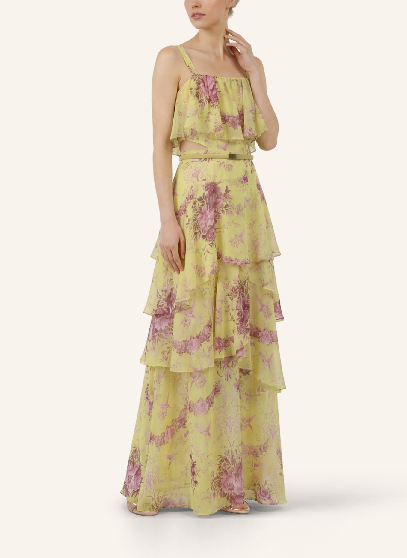 APART Chiffonkleid: GELB