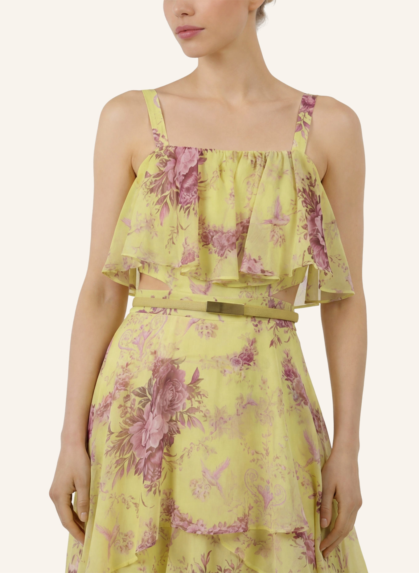 APART Chiffonkleid: GELB