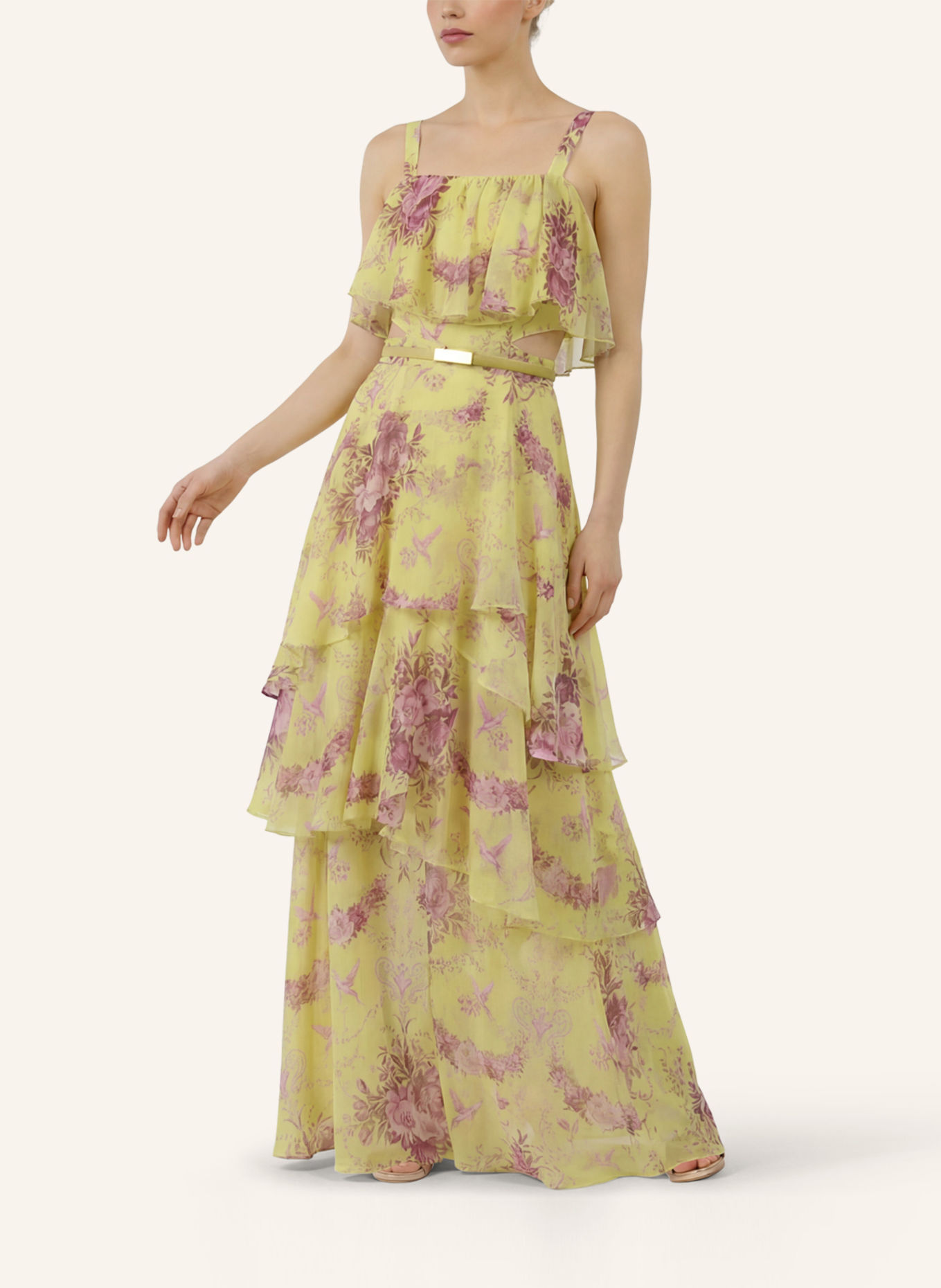 APART Chiffonkleid: GELB