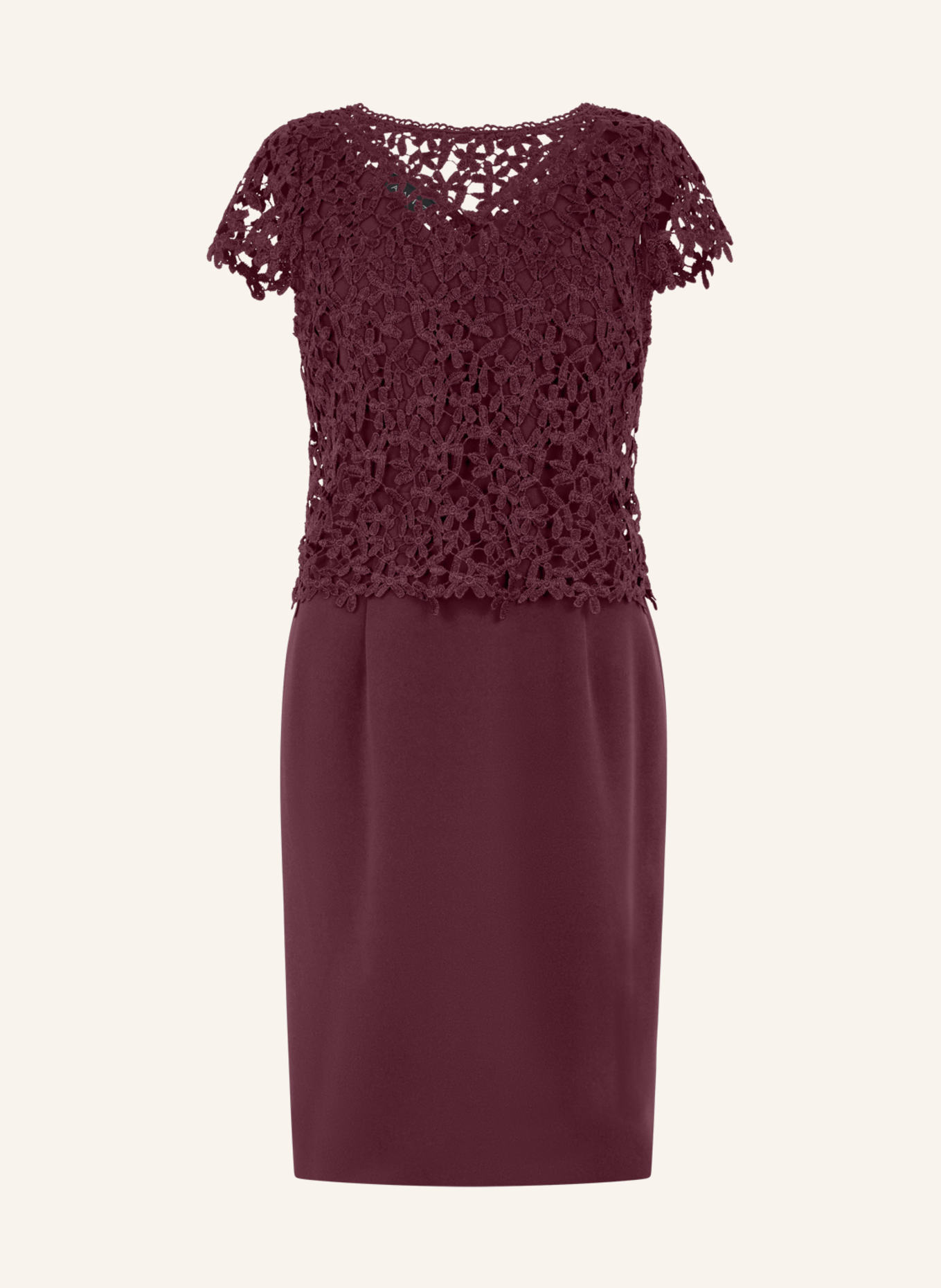 APART Etuikleid mit Spitzenjäckchen: ROT