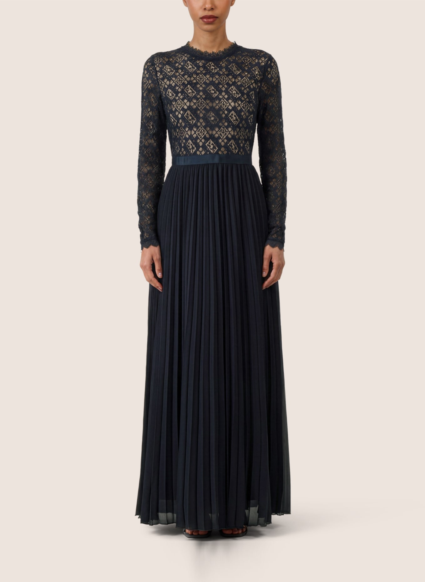 APART Abendkleid: DUNKELBLAU/ BEIGE