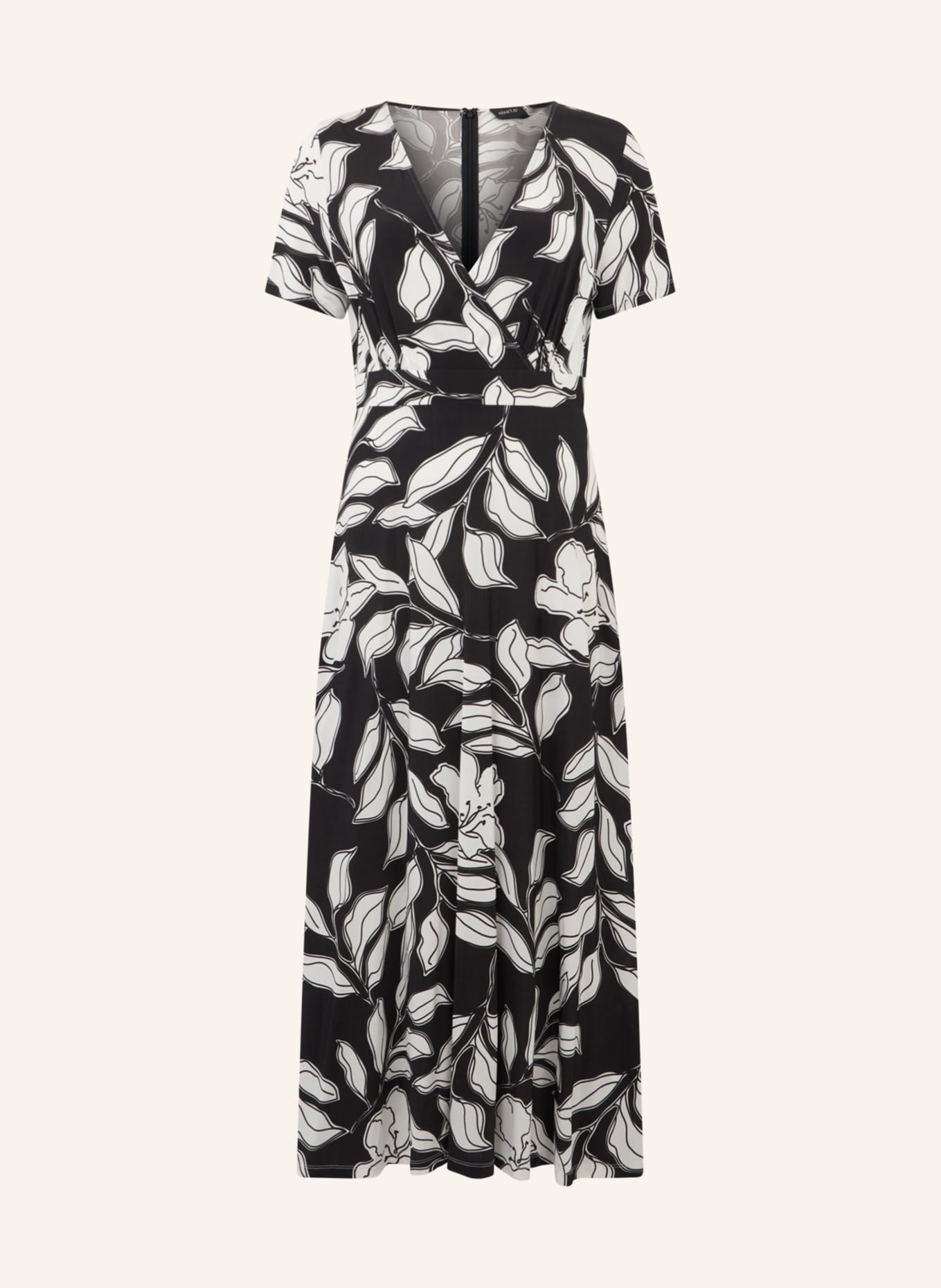 APART Midi Jerseykleid: SCHWARZ/ CREME