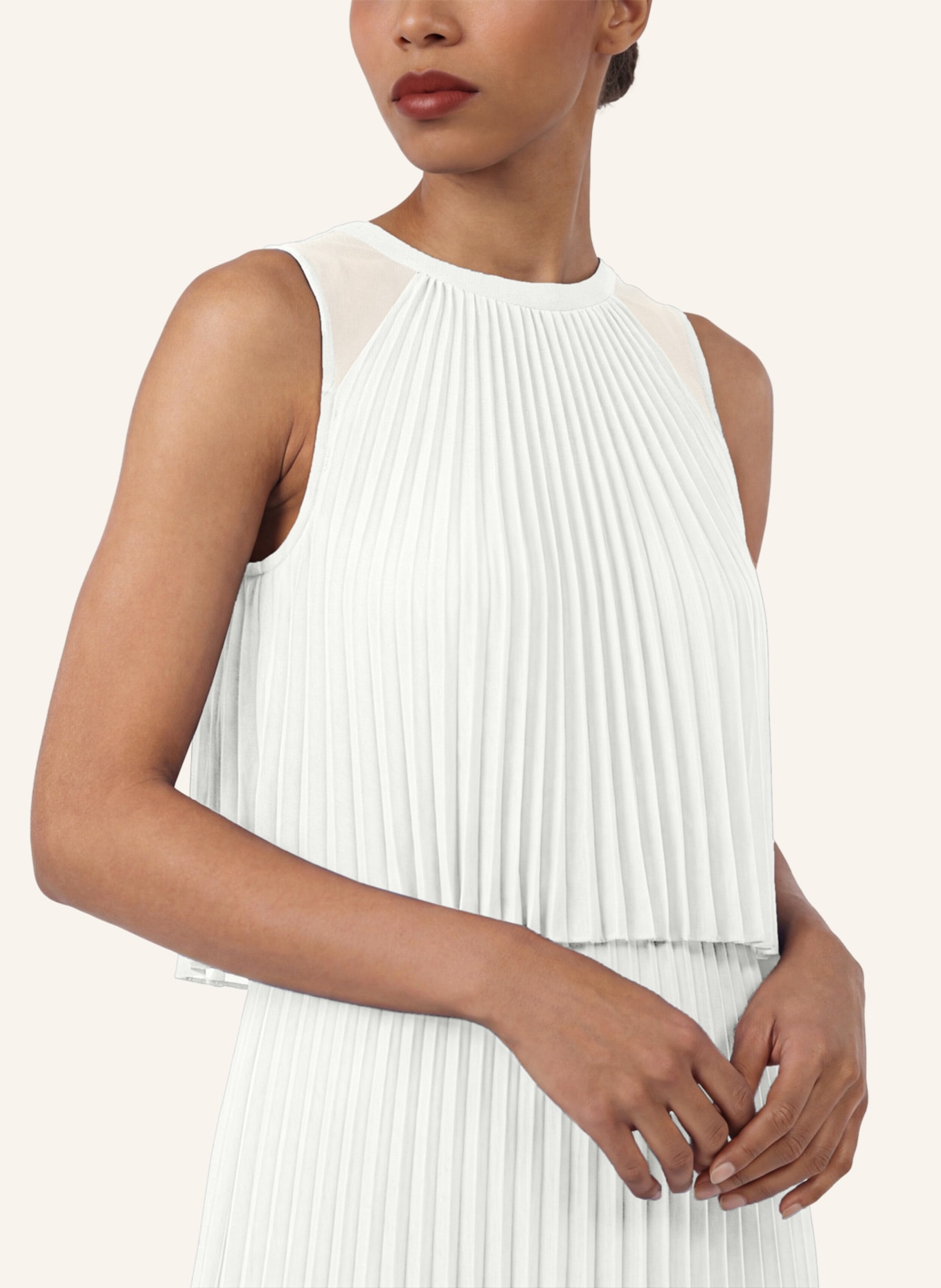 APART Chiffonkleid: CREME