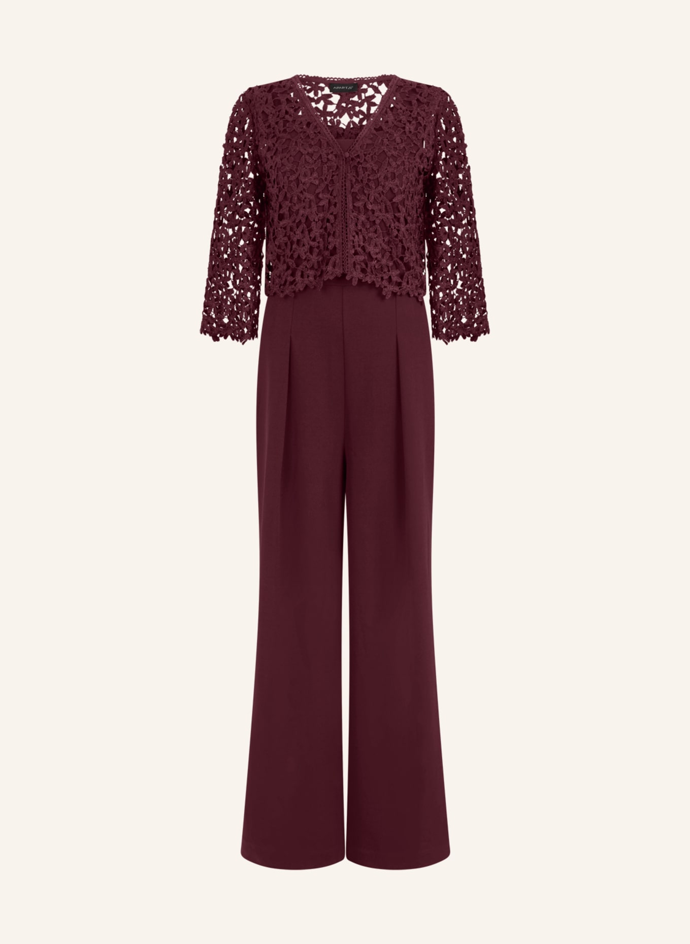 APART Overall mit Spitzenjäckchen: ROT
