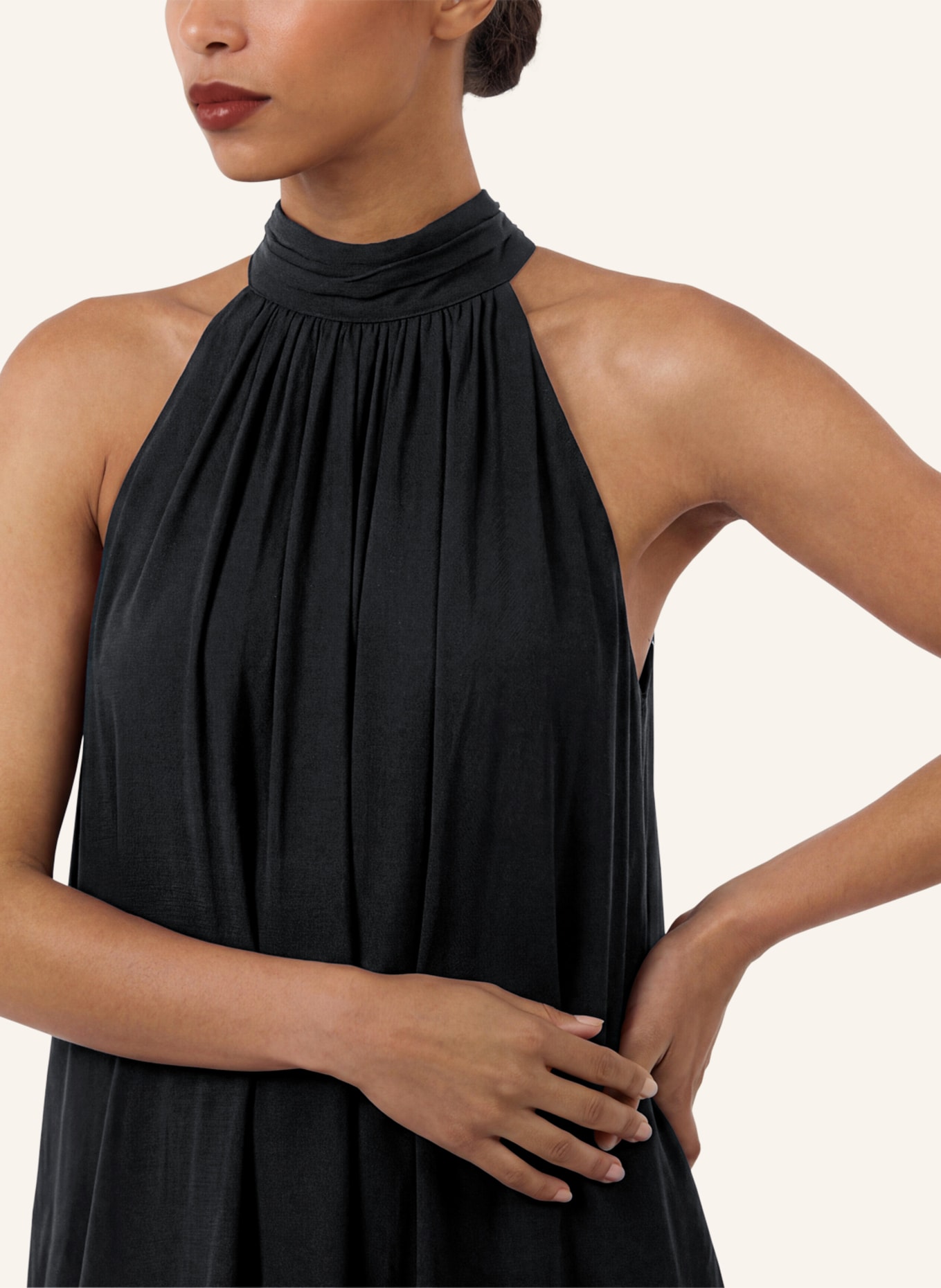 APART Abendkleid mit Volants: SCHWARZ