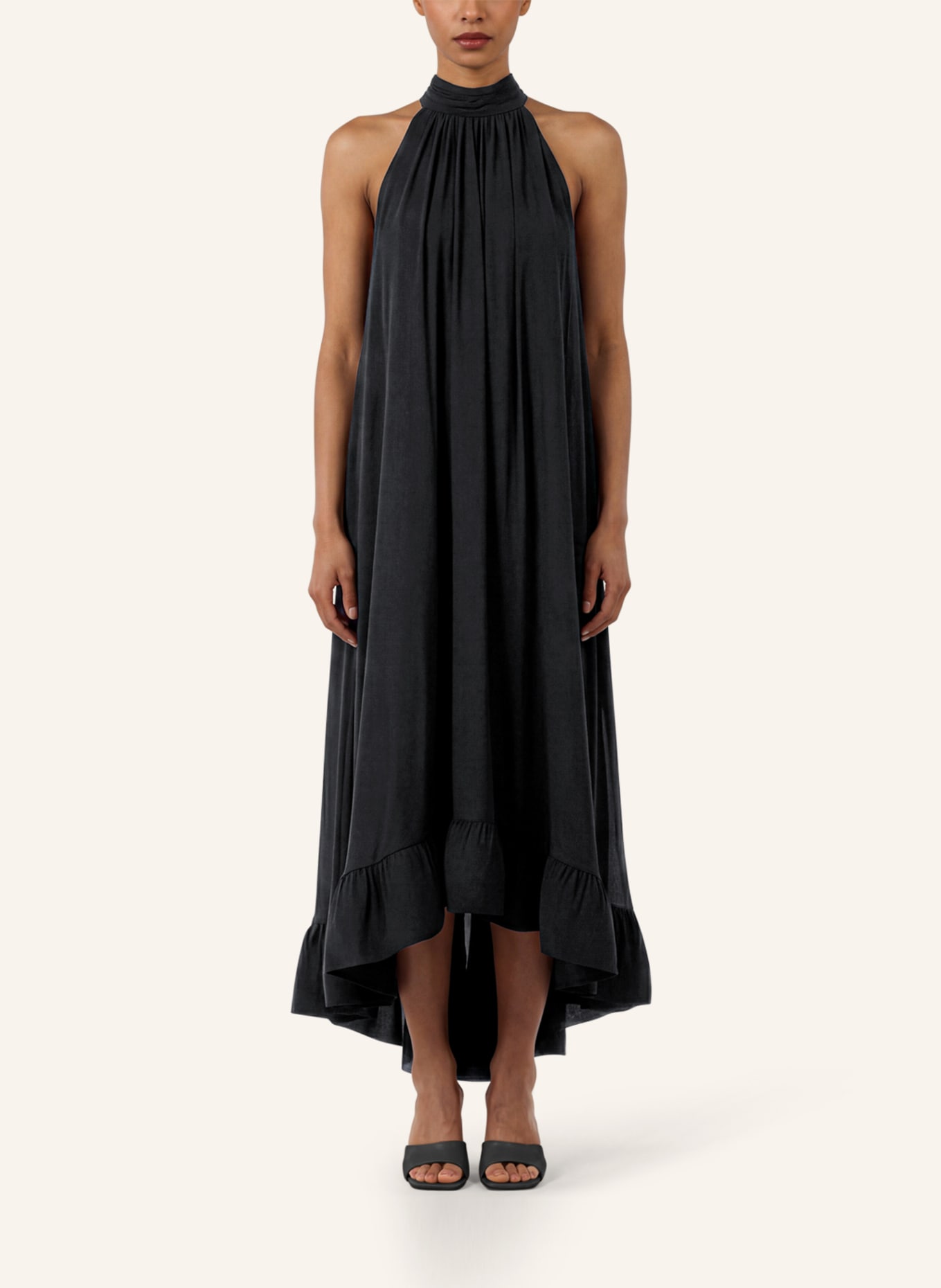 APART Abendkleid mit Volants: SCHWARZ