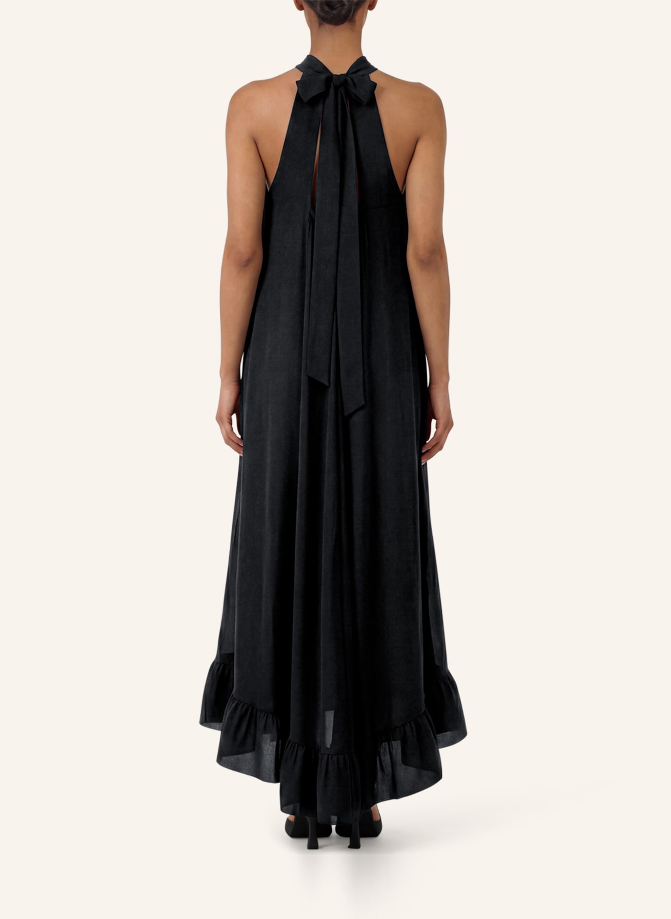 APART Abendkleid mit Volants: SCHWARZ