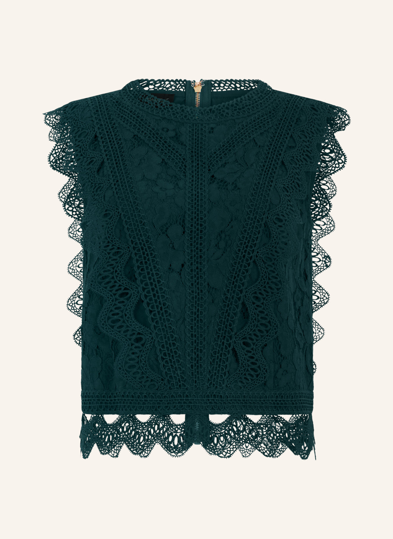 APART Spitzentop: DUNKELGRÜN