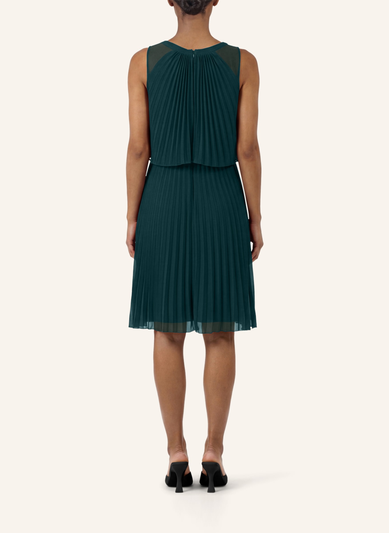 APART Chiffonkleid: DUNKELGRÜN