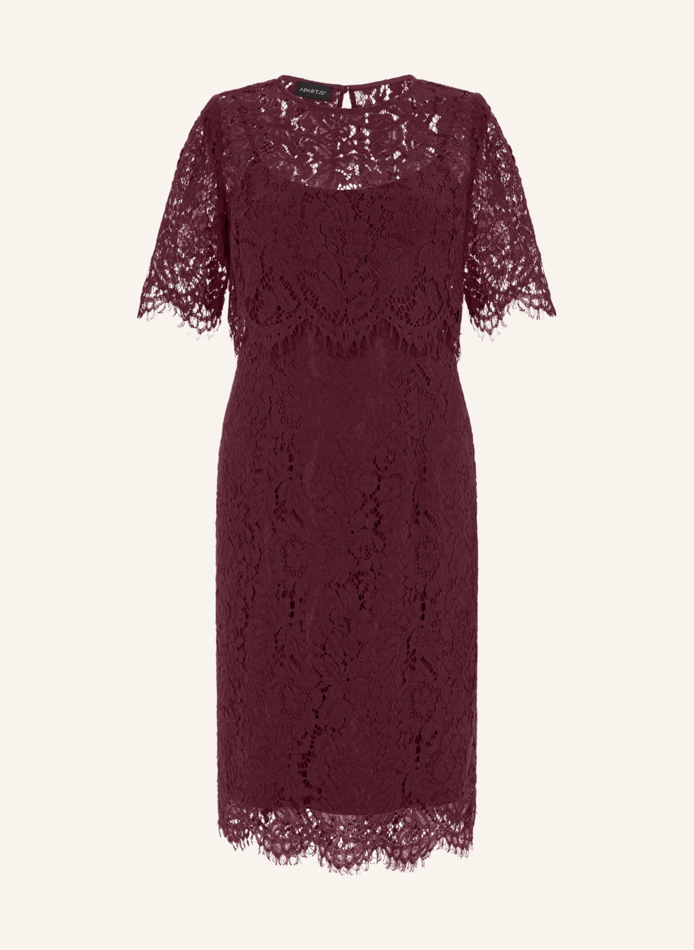 APART Spitzenkleid mit Spitzenjacke: ROT