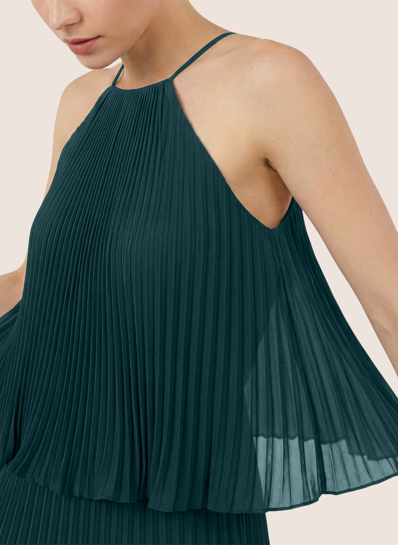 APART Chiffonkleid: DUNKELGRÜN