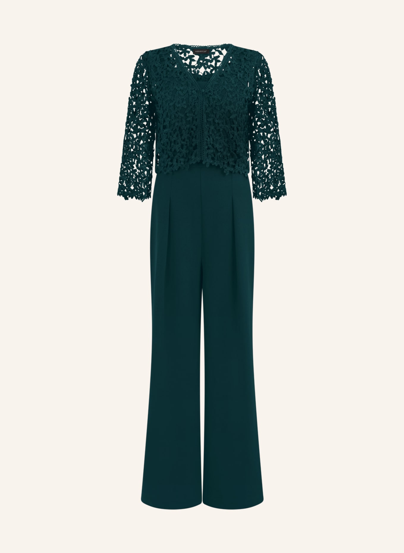 APART Overall mit Spitzenjäckchen: DUNKELGRÜN