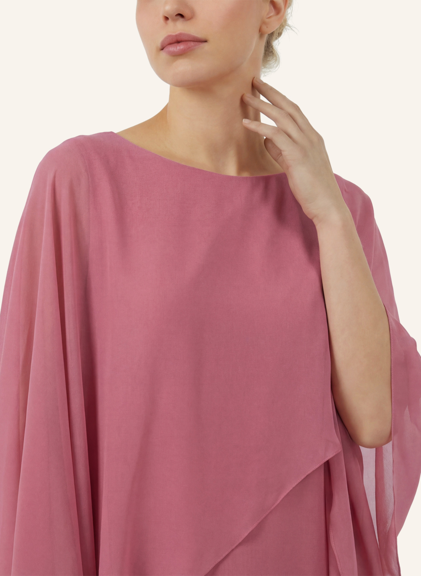 APART Chiffonkleid mit Cape: ROSÉ