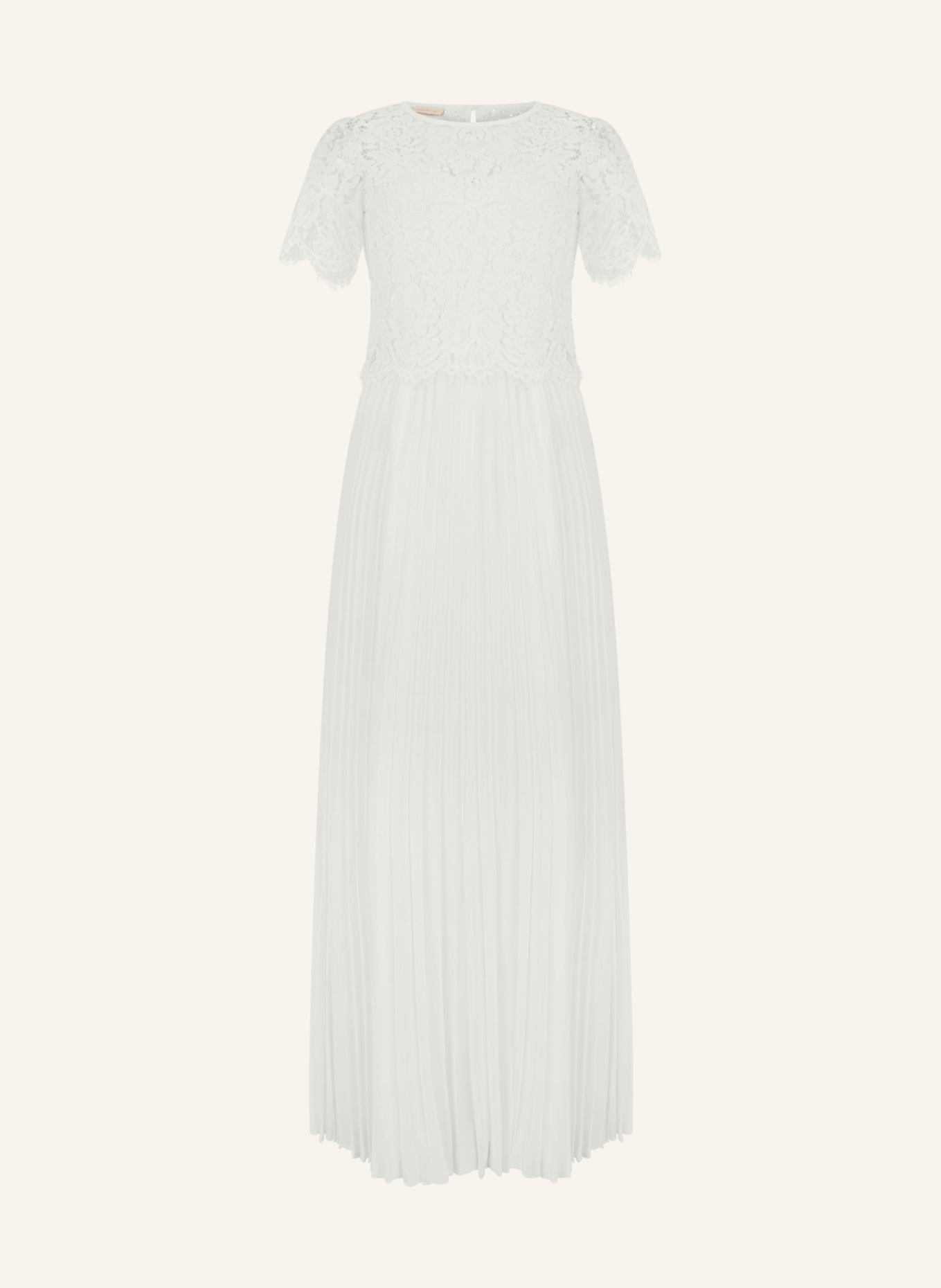 APART Set: Abendkleid und Blusenshirt aus Spitze: CREME