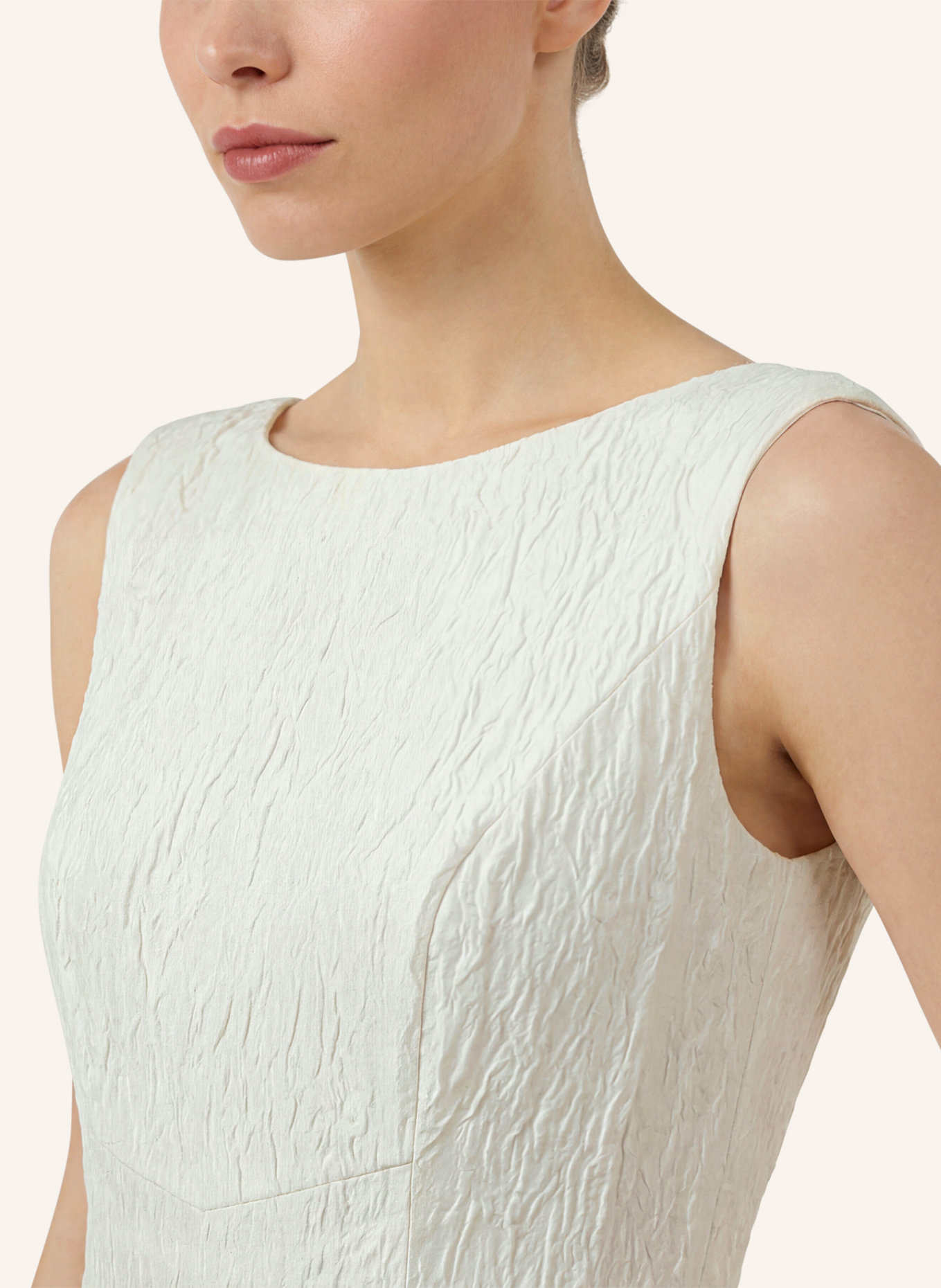 APART Langes Jacquardkleid: CREME