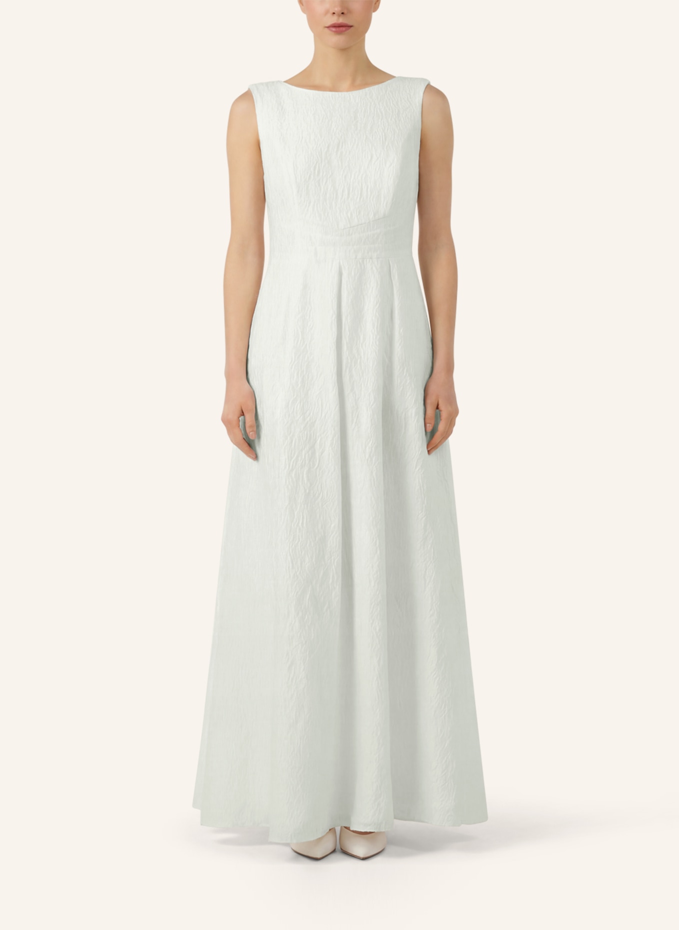 APART Langes Jacquardkleid: CREME