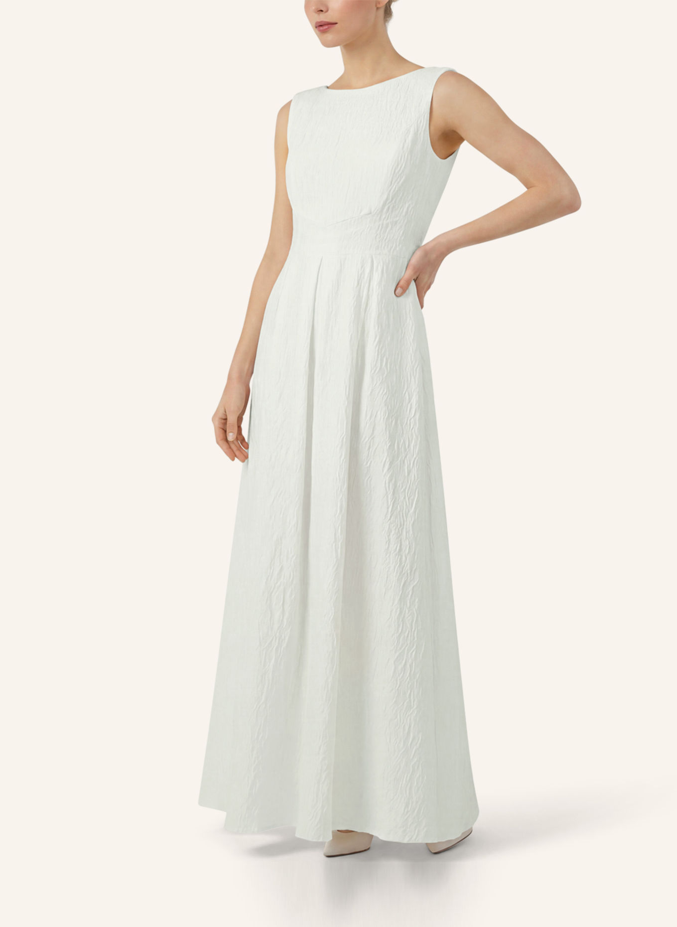 APART Langes Jacquardkleid: CREME