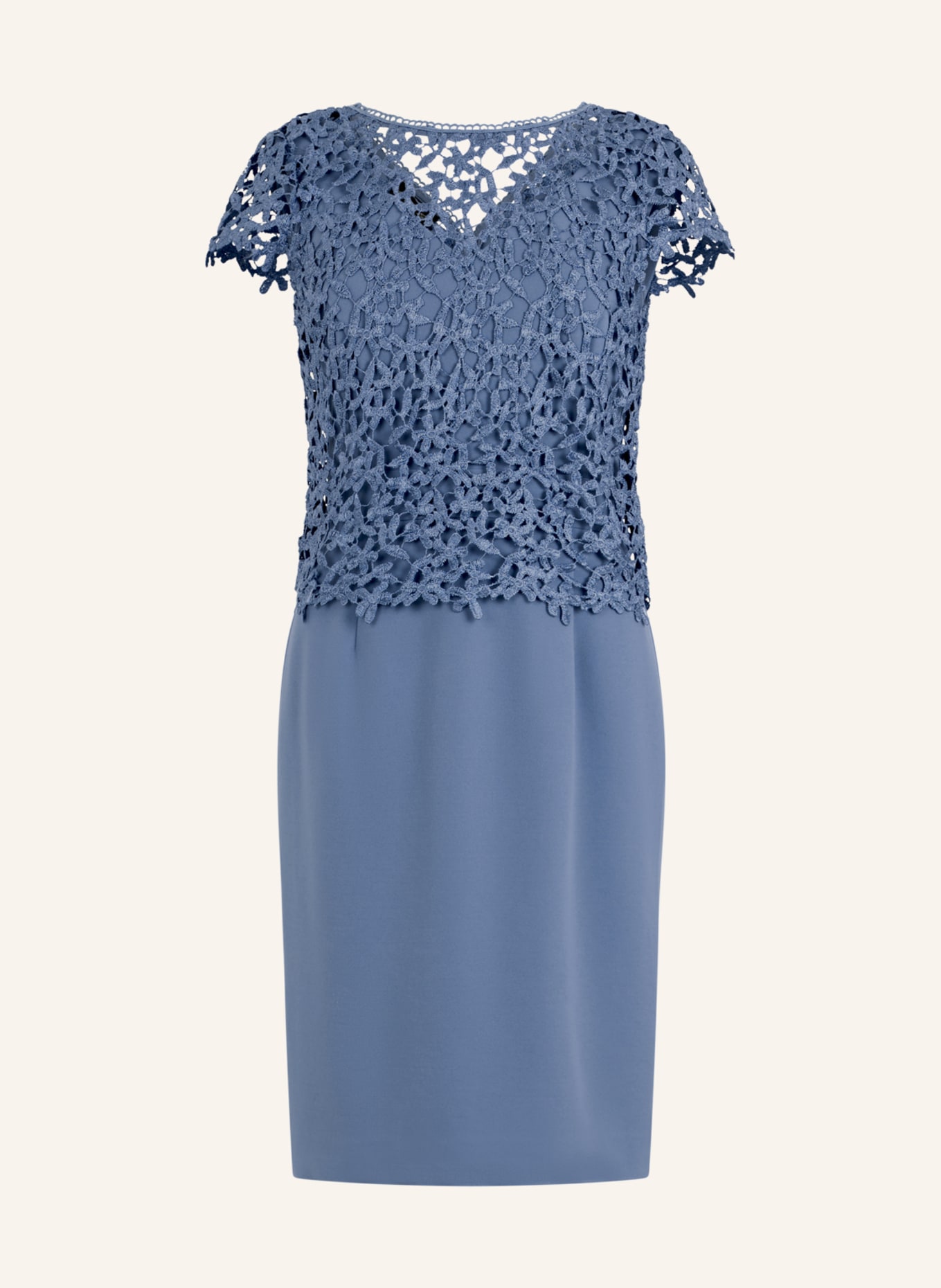 APART Etuikleid mit Spitzenjäckchen: HELLBLAU