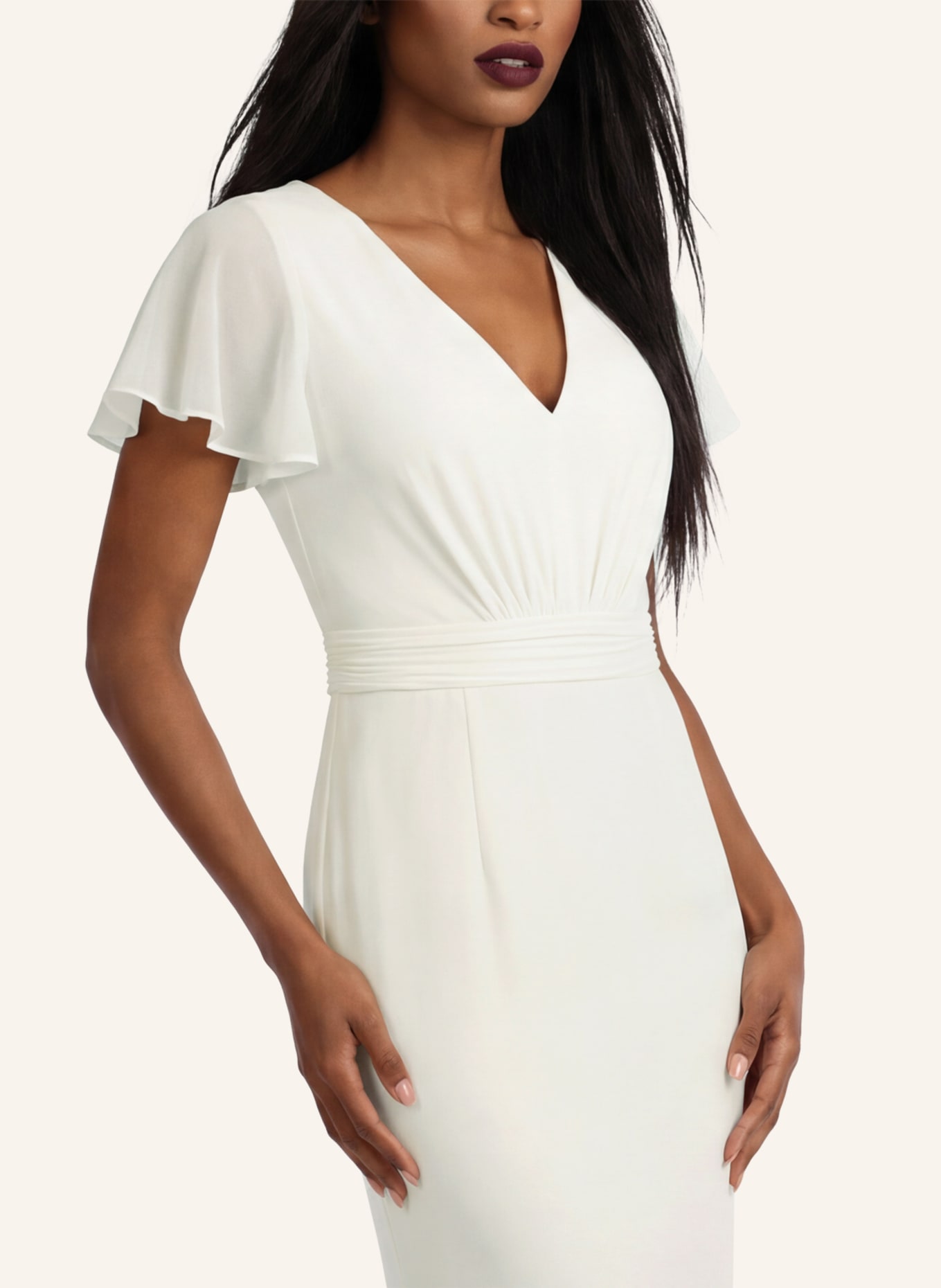 APART Jumpsuit mit Volants: CREME