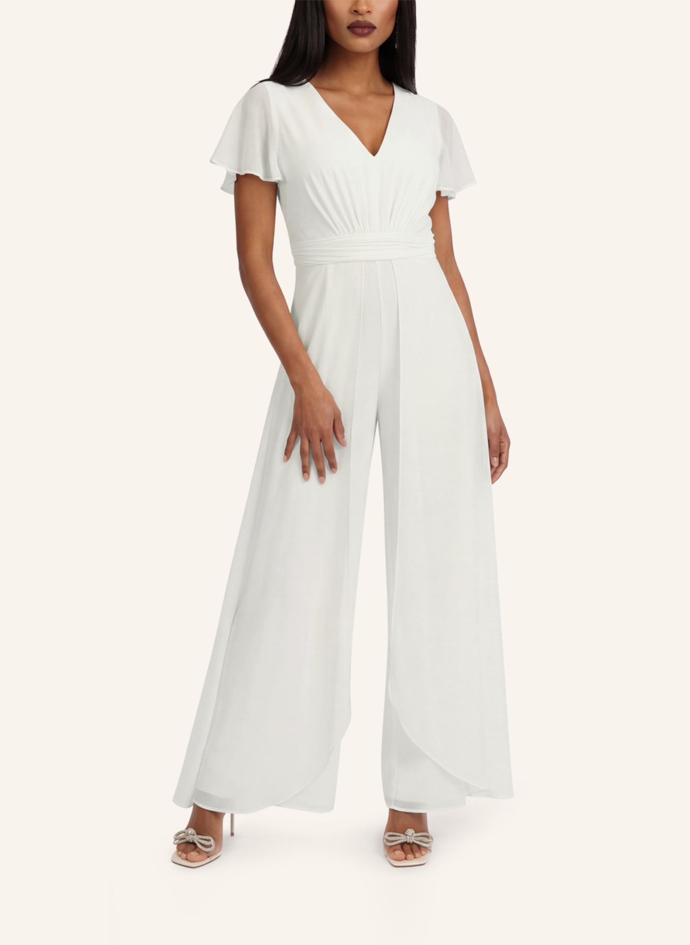 APART Jumpsuit mit Volants: CREME