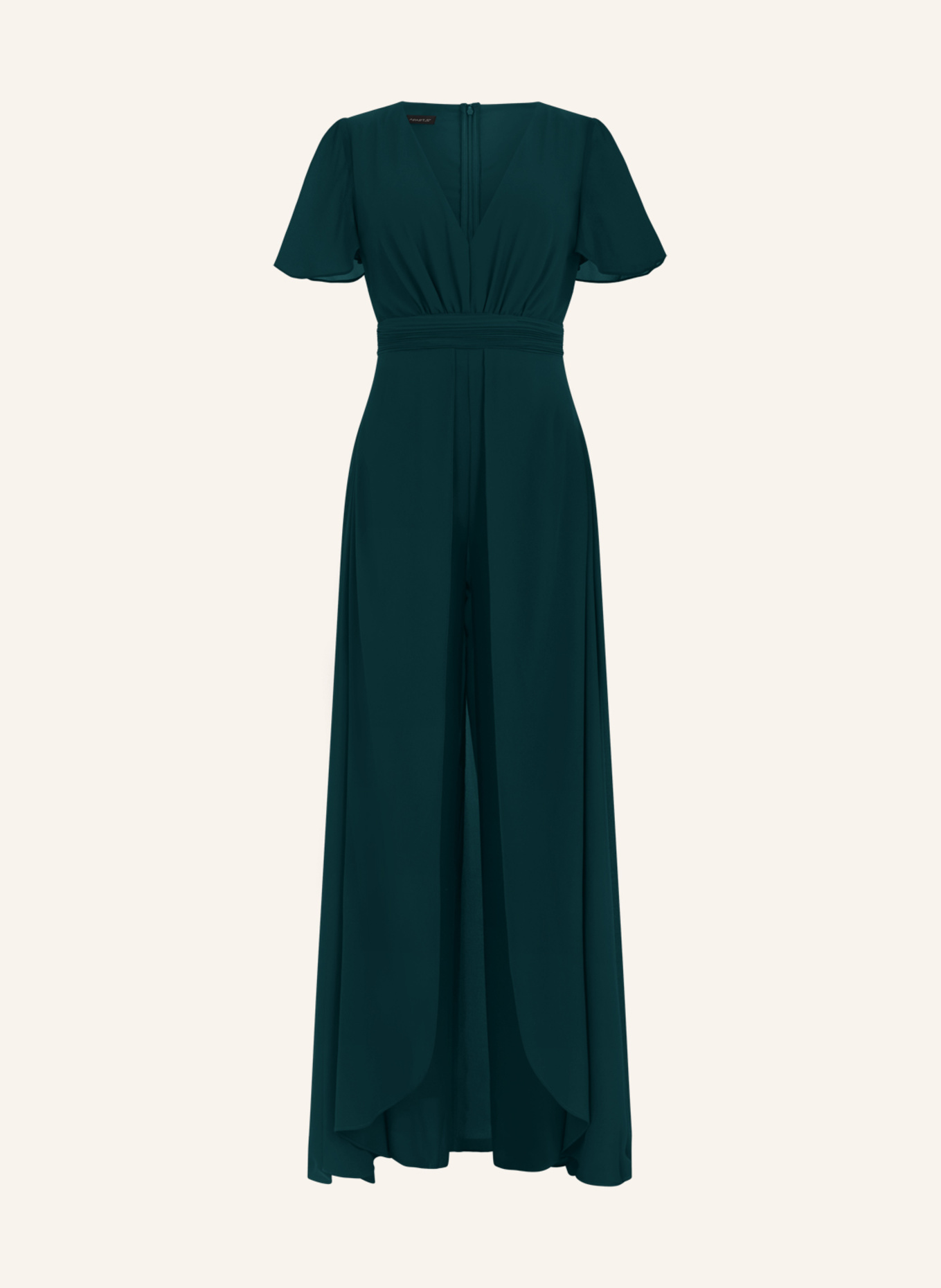 APART Jumpsuit mit Volants: DUNKELGRÜN