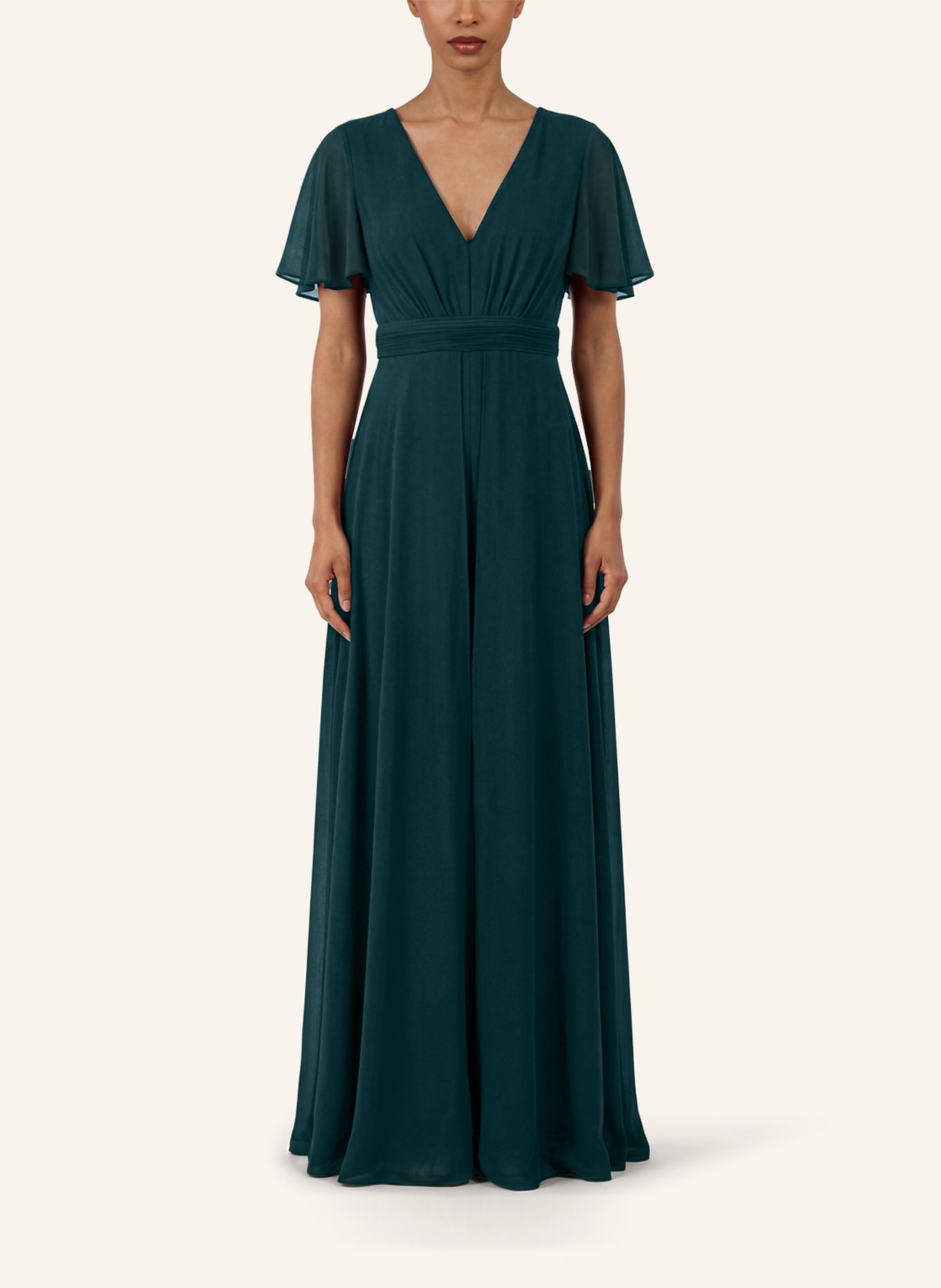 APART Jumpsuit mit Volants: DUNKELGRÜN