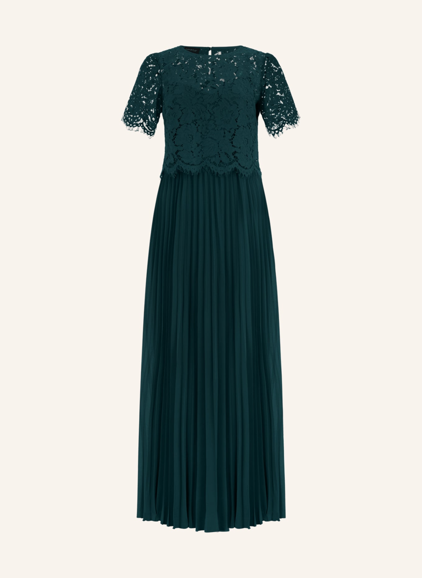 APART Set: Abendkleid und Blusenshirt aus Spitze: DUNKELGRÜN