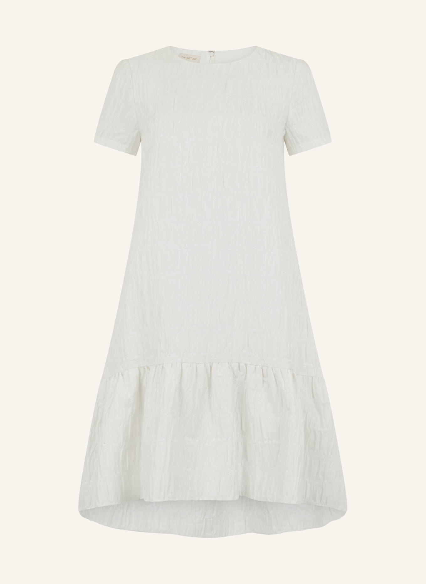 APART Kurzes Cloqué Kleid: CREME