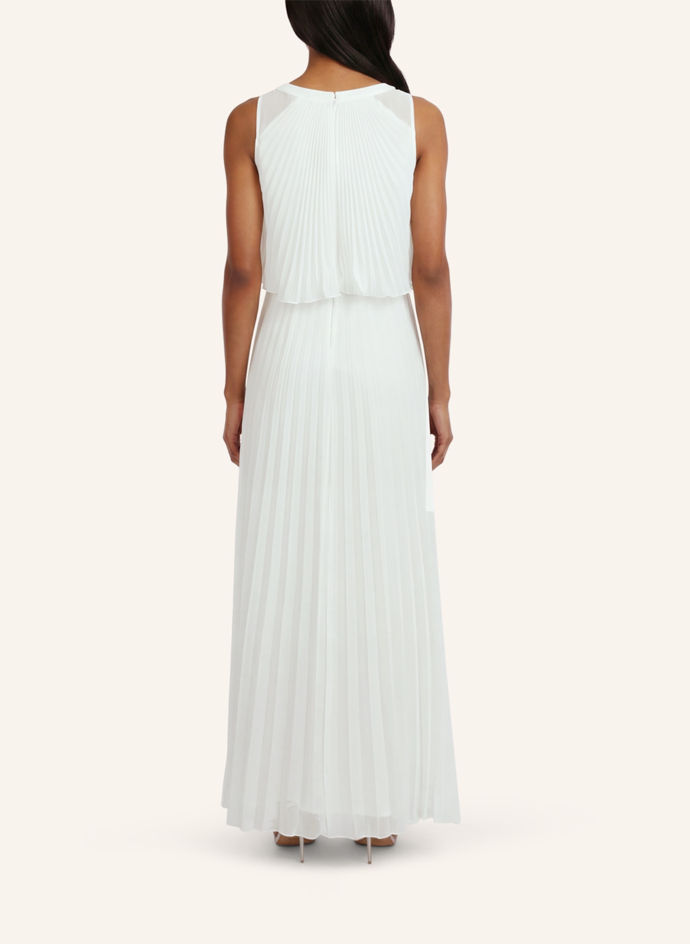 APART Langes Chiffonkleid: CREME