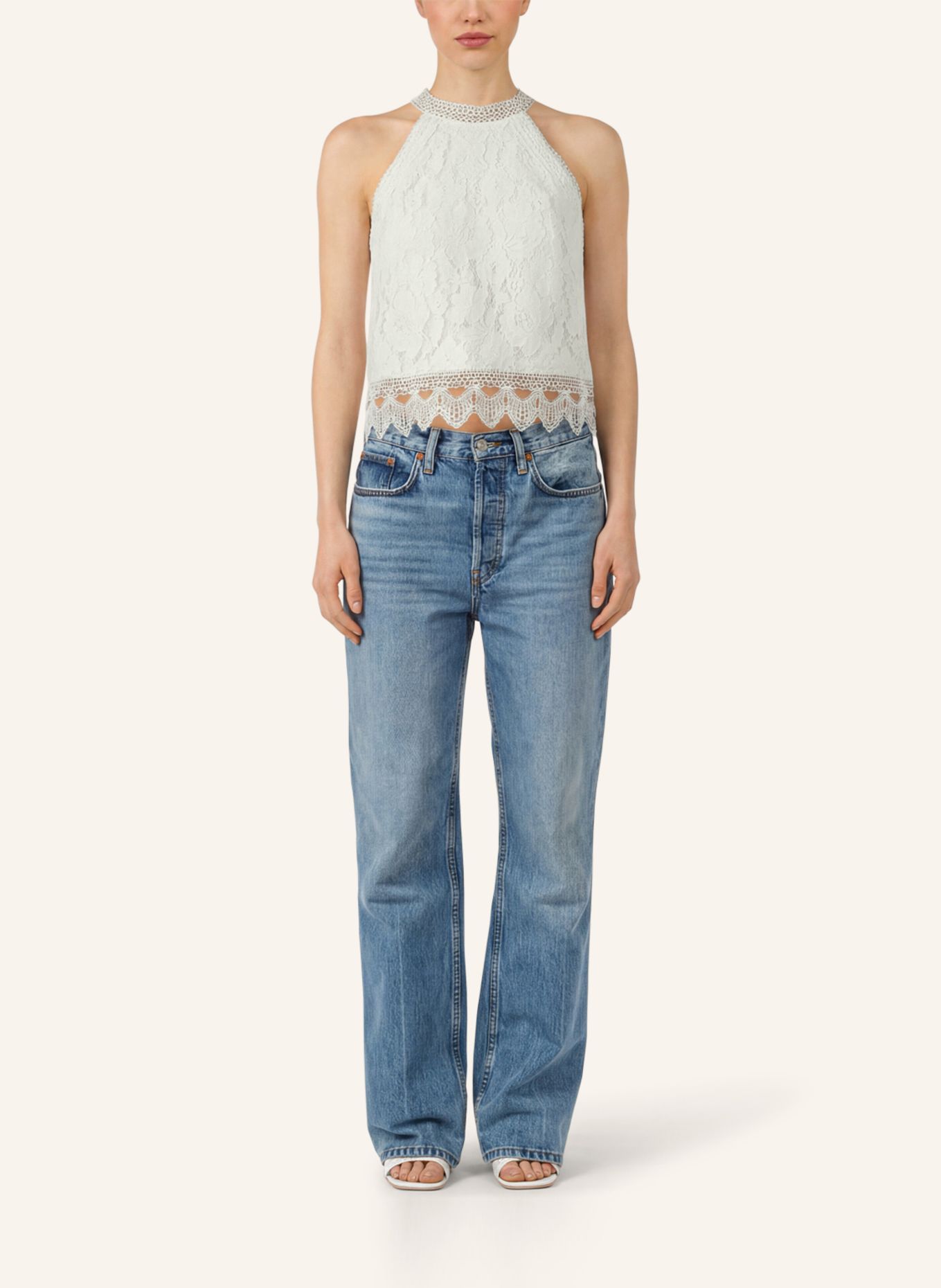 APART Spitzentop: CREME