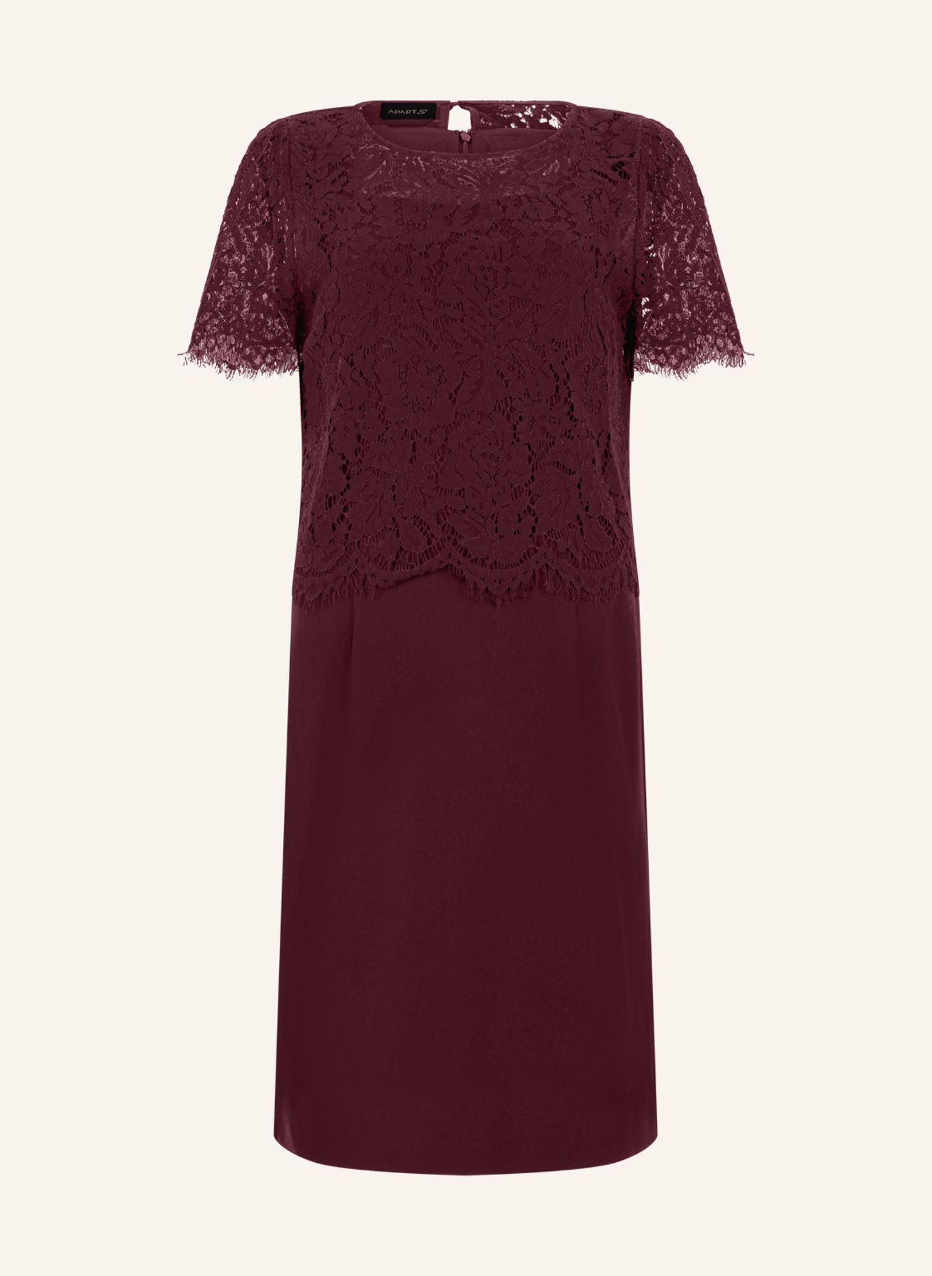 APART Etuikleid mit Spitzenjäckchen: ROT