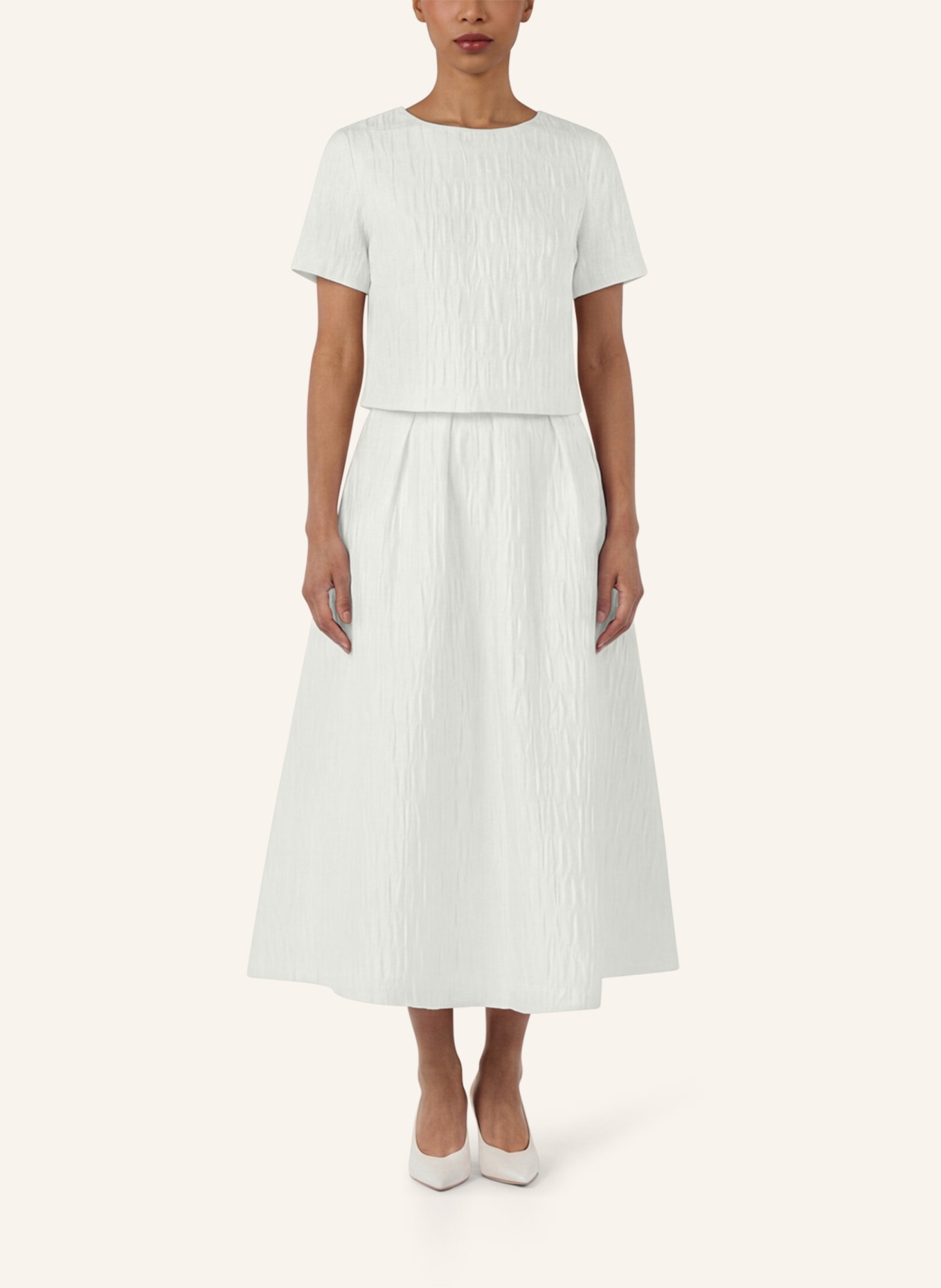 APART Midi Jacquardrock: CREME