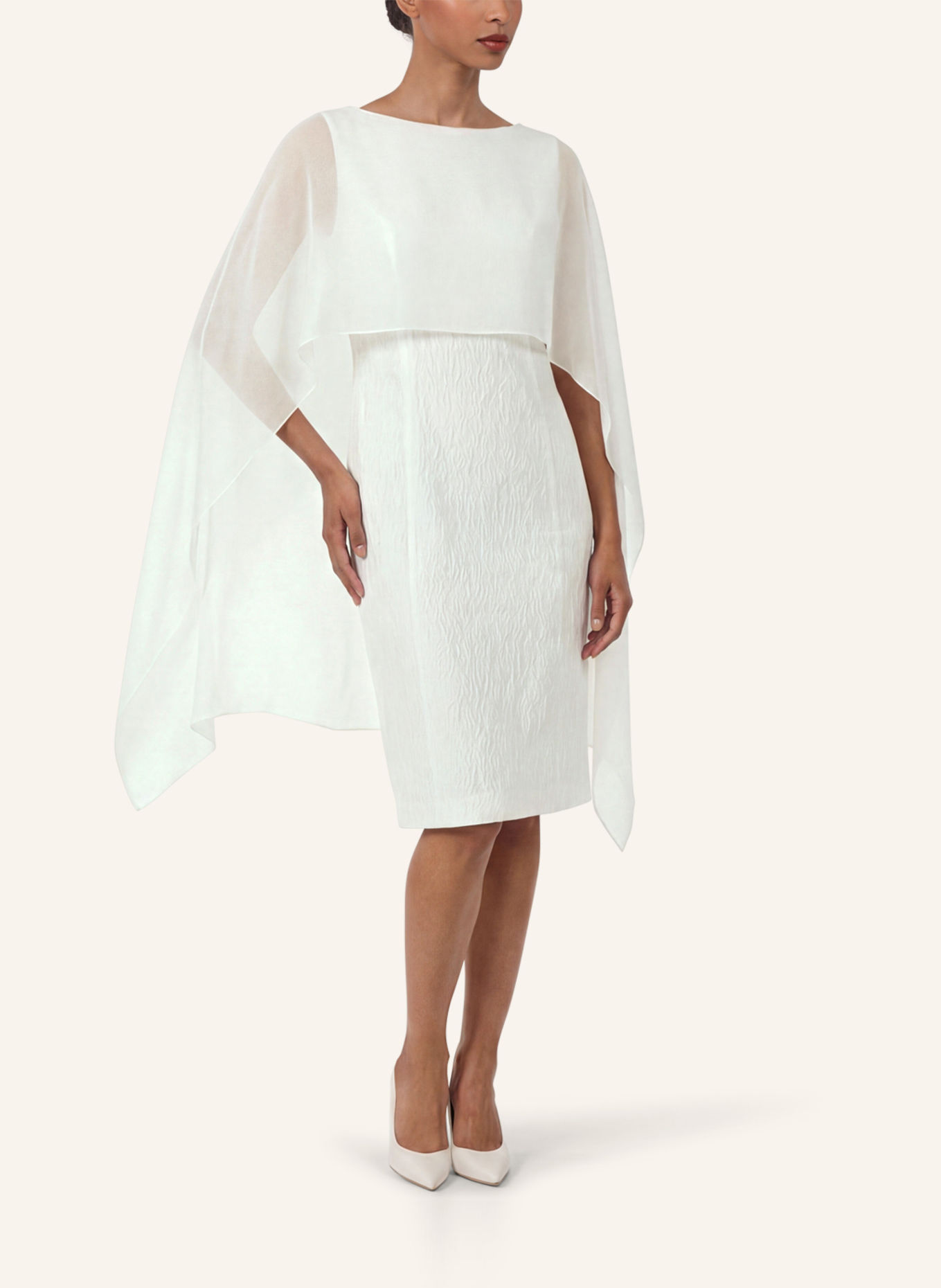 APART Kleid mit Cape: CREME