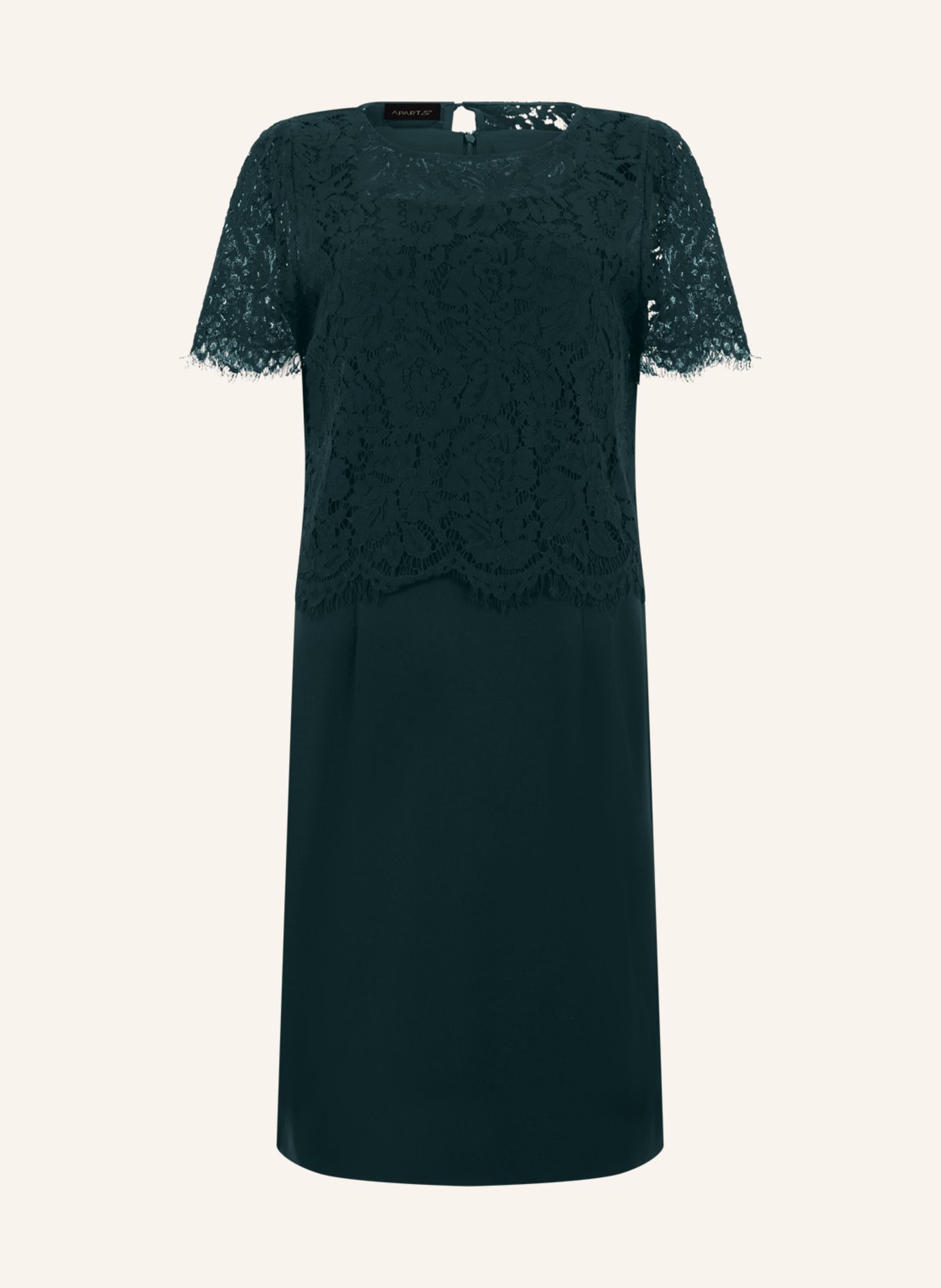APART Etuikleid mit Spitzenjäckchen: DUNKELGRÜN