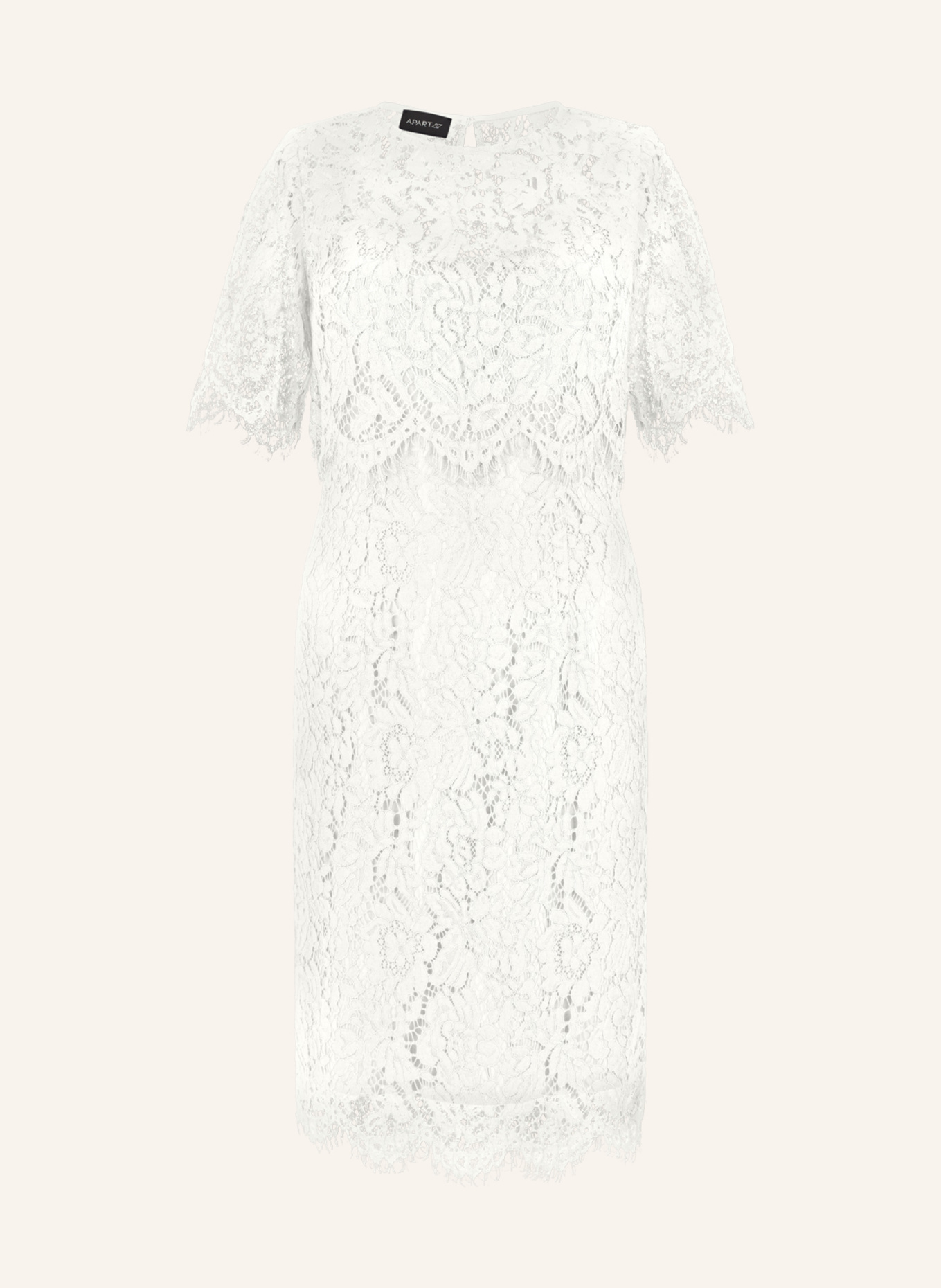 APART Spitzenkleid mit Spitzenjacke: CREME