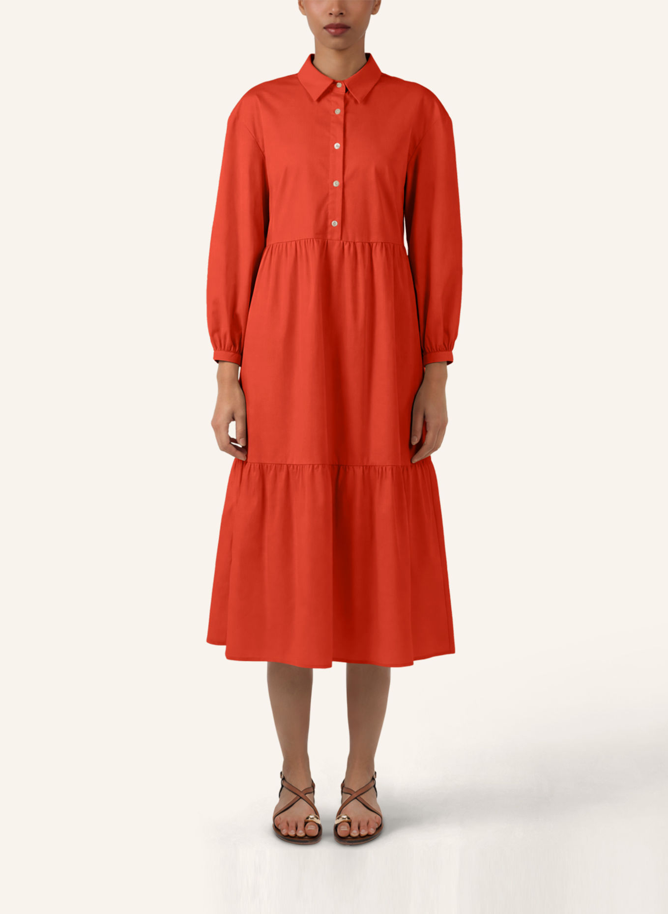 APART Midi Kleid: ORANGE