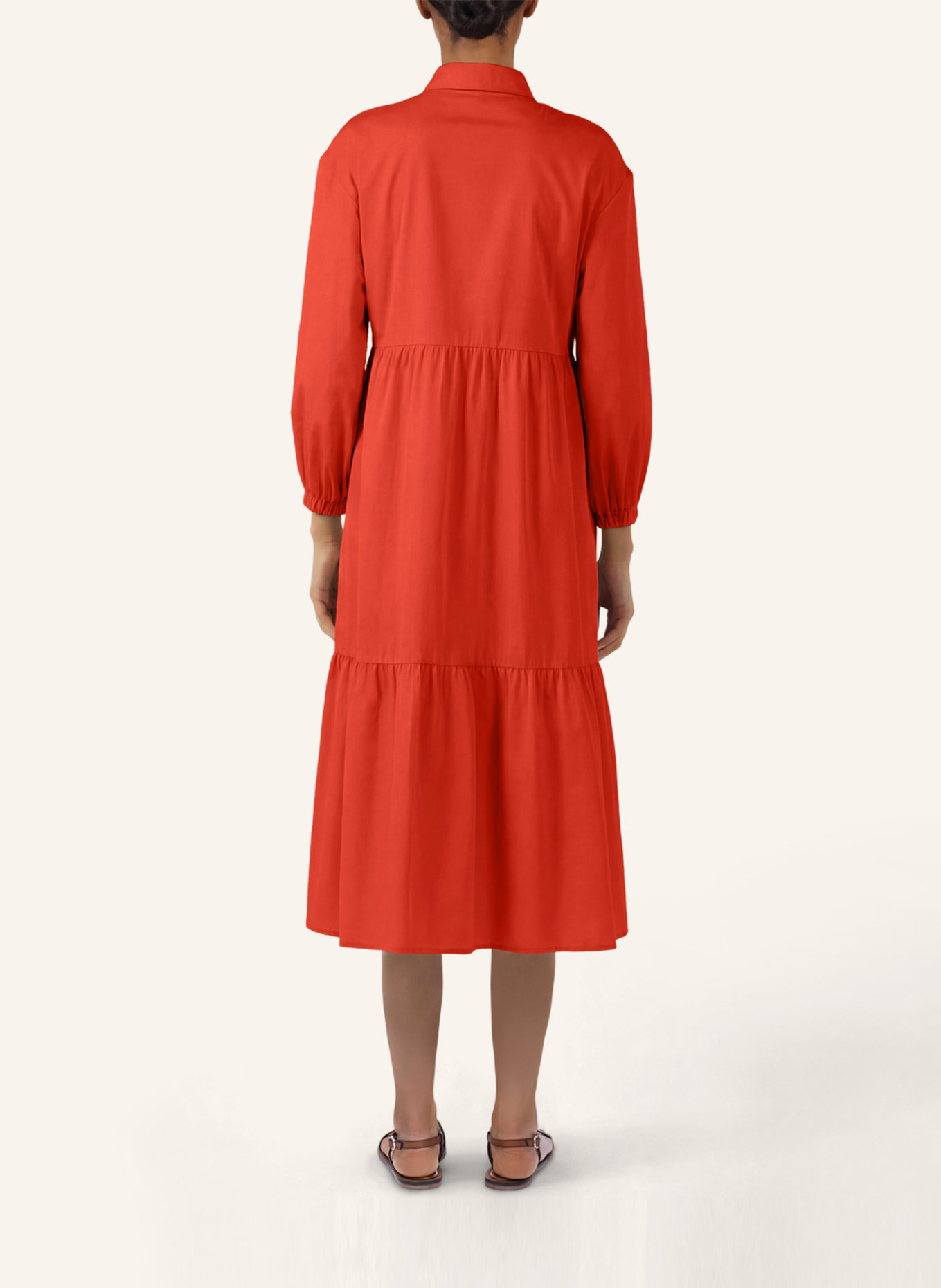 APART Midi Kleid: ORANGE