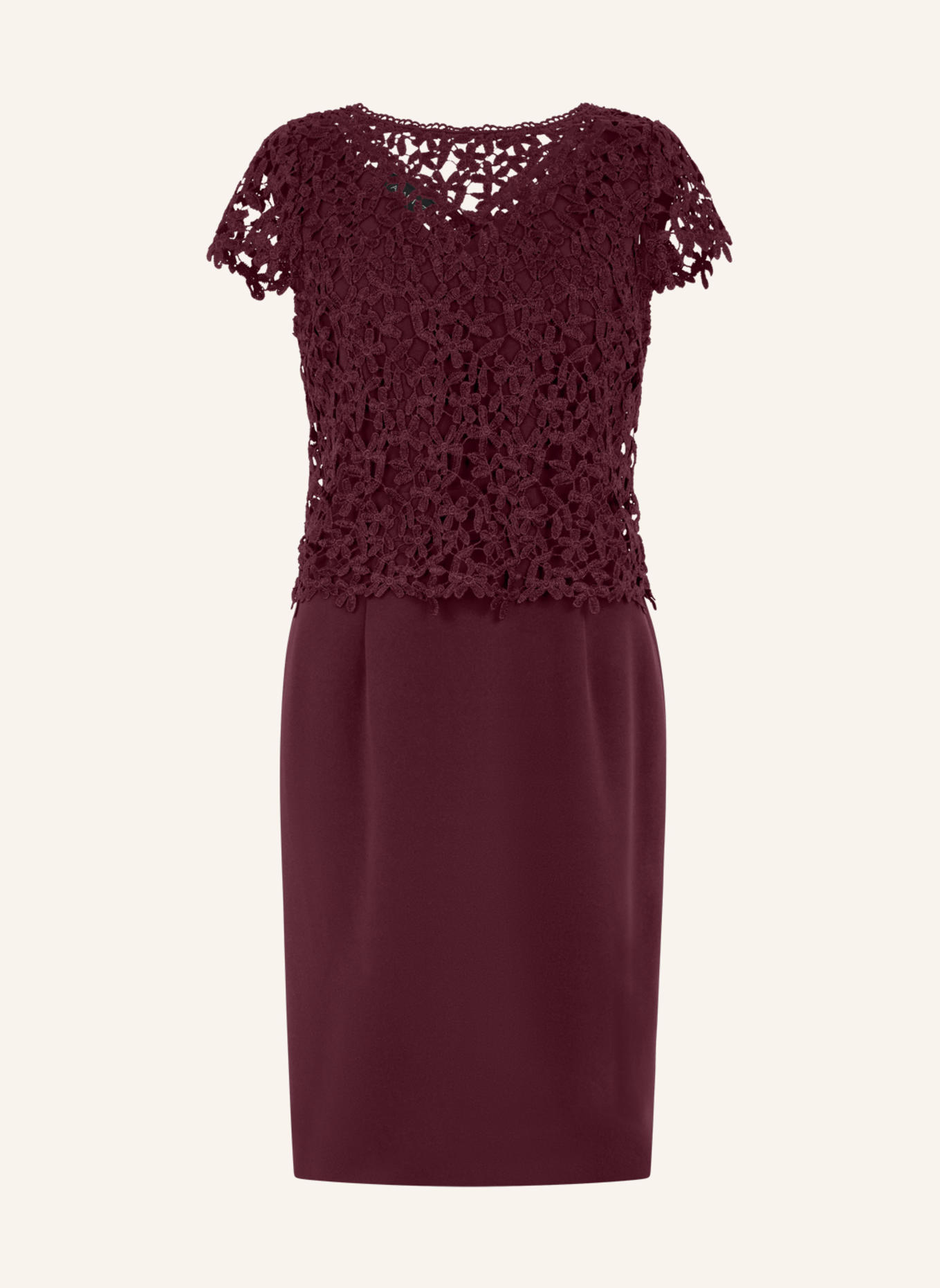 APART Etuikleid mit Spitzenjäckchen: ROT
