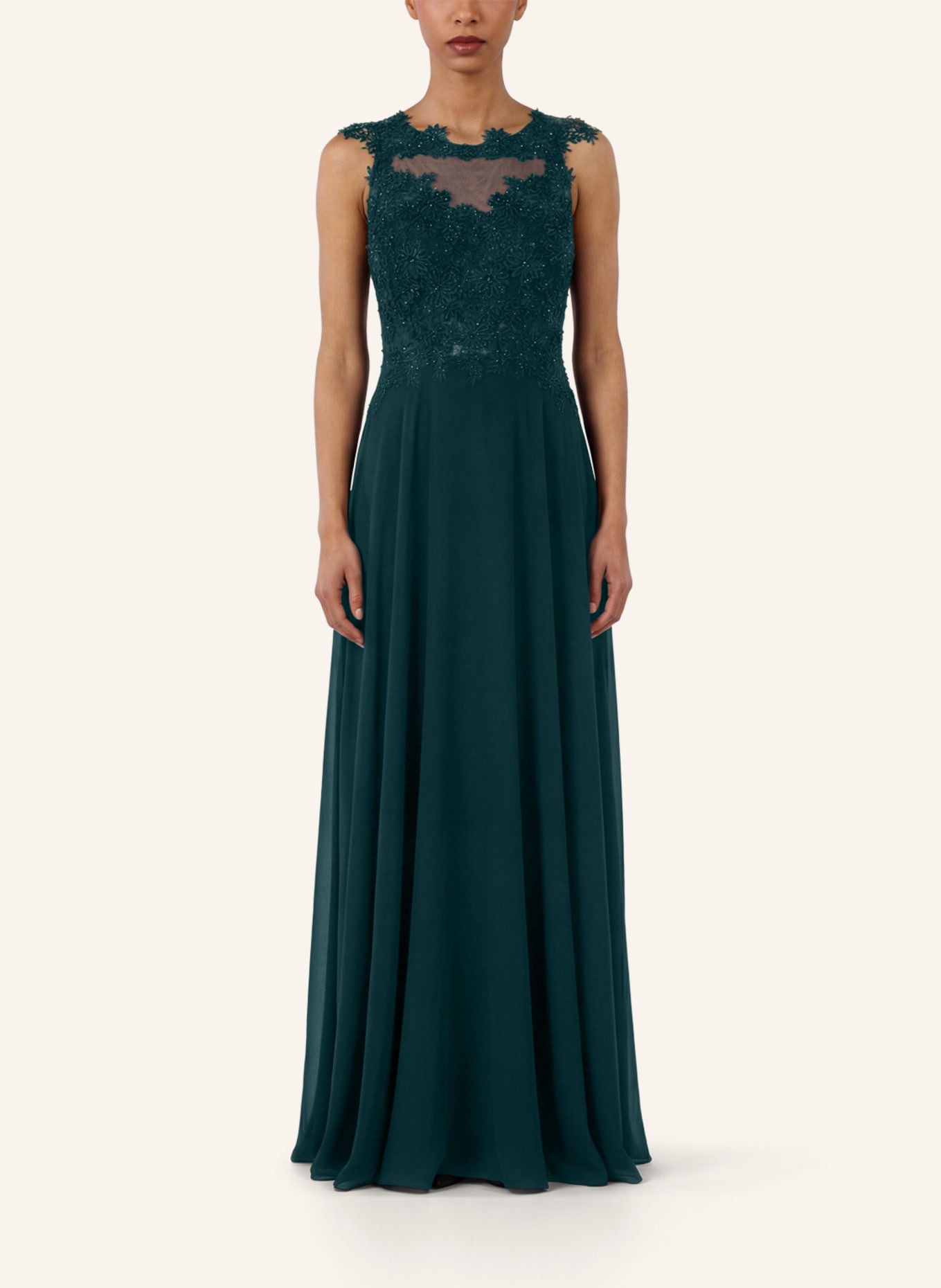 APART Abendkleid mit Spitze: DUNKELGRÜN