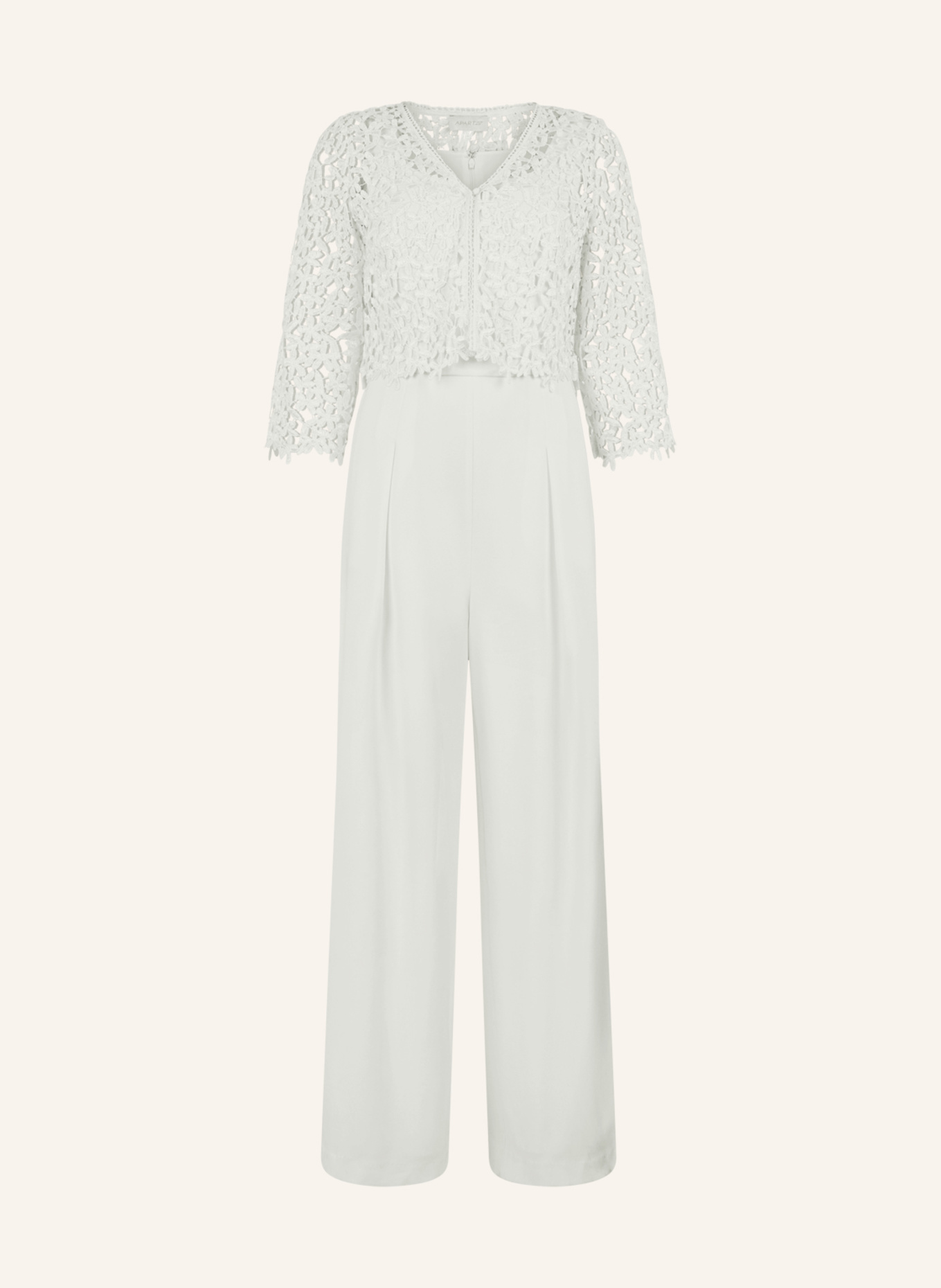 APART Overall mit Spitzenjäckchen: CREME