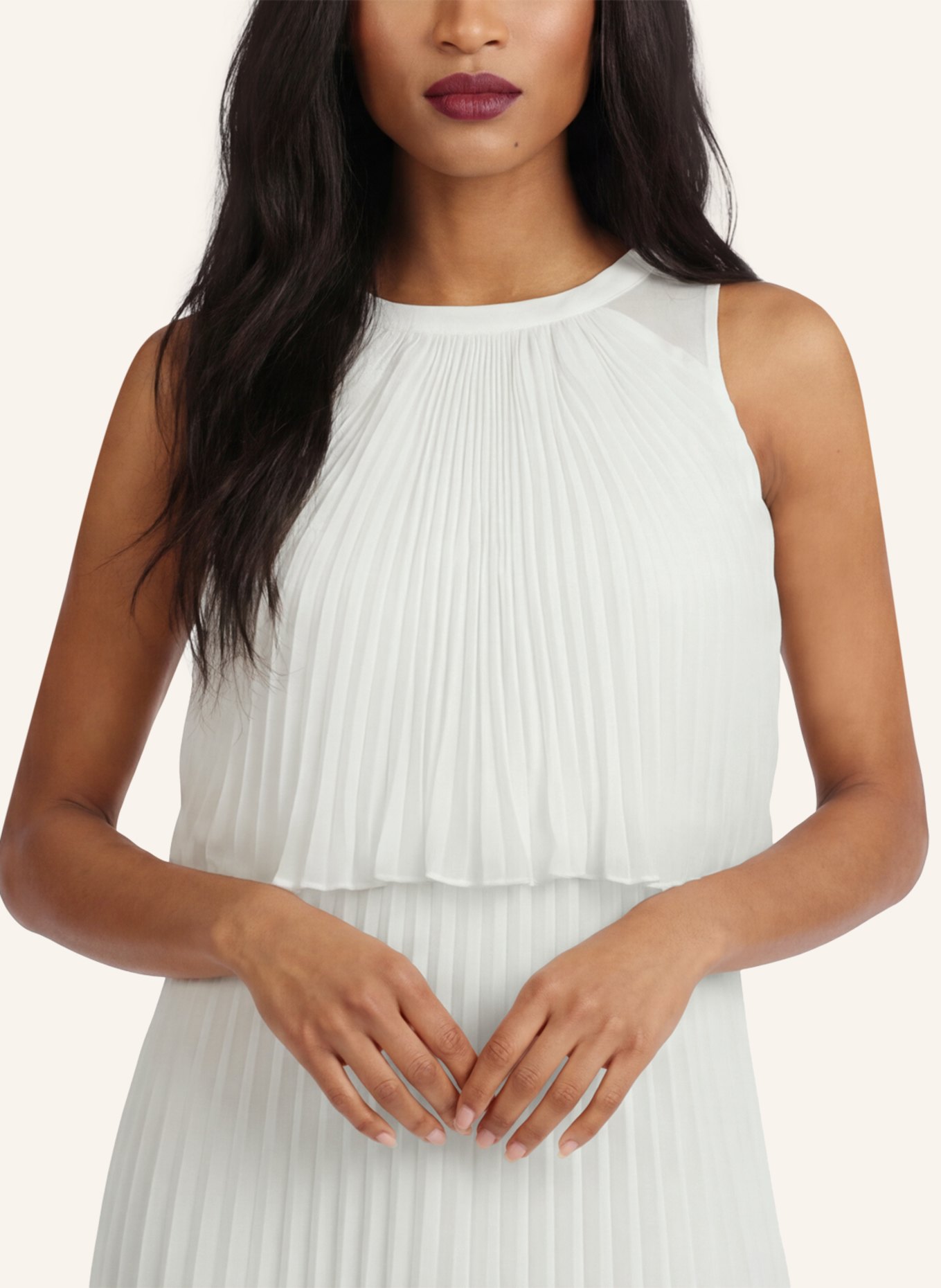 APART Chiffonkleid: CREME