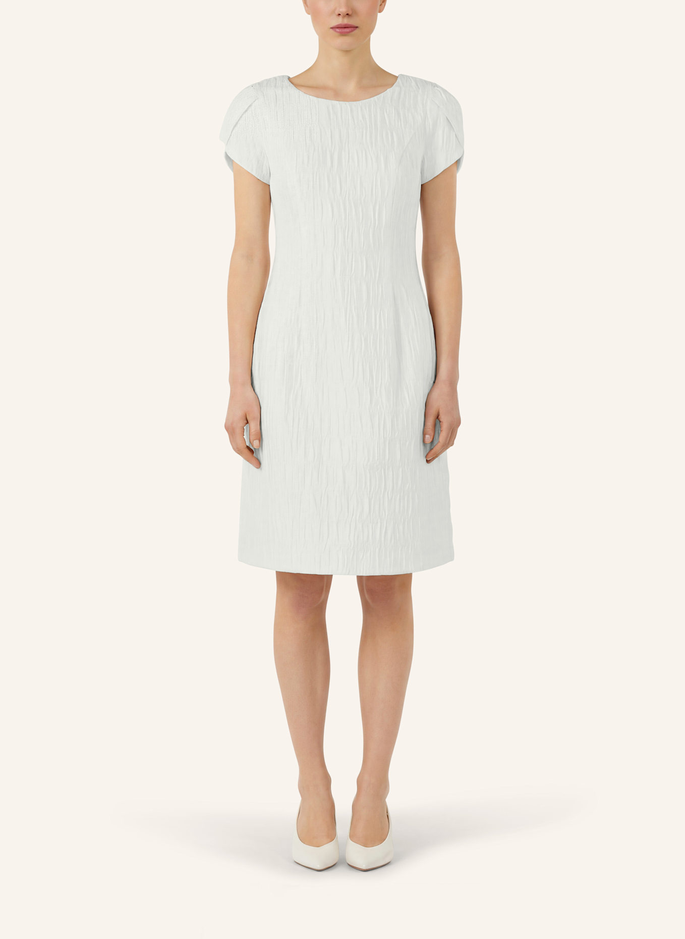 APART Kurzes Jacquardkleid: CREME